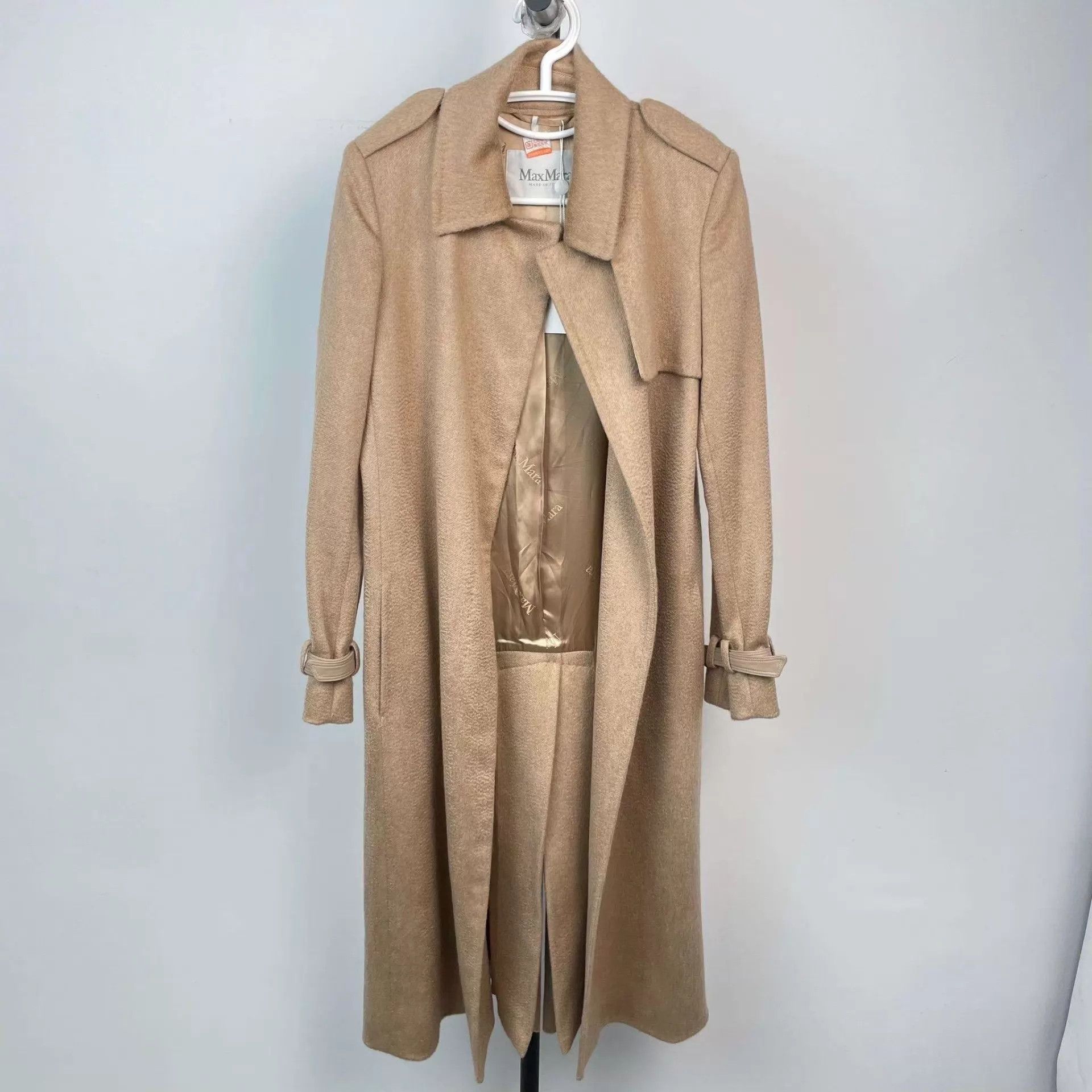 Max Mara Maxmara 95 New Cashmere Coat Milk Tea 38 Size S / US 4 / IT 40 - 1 Thumbnail