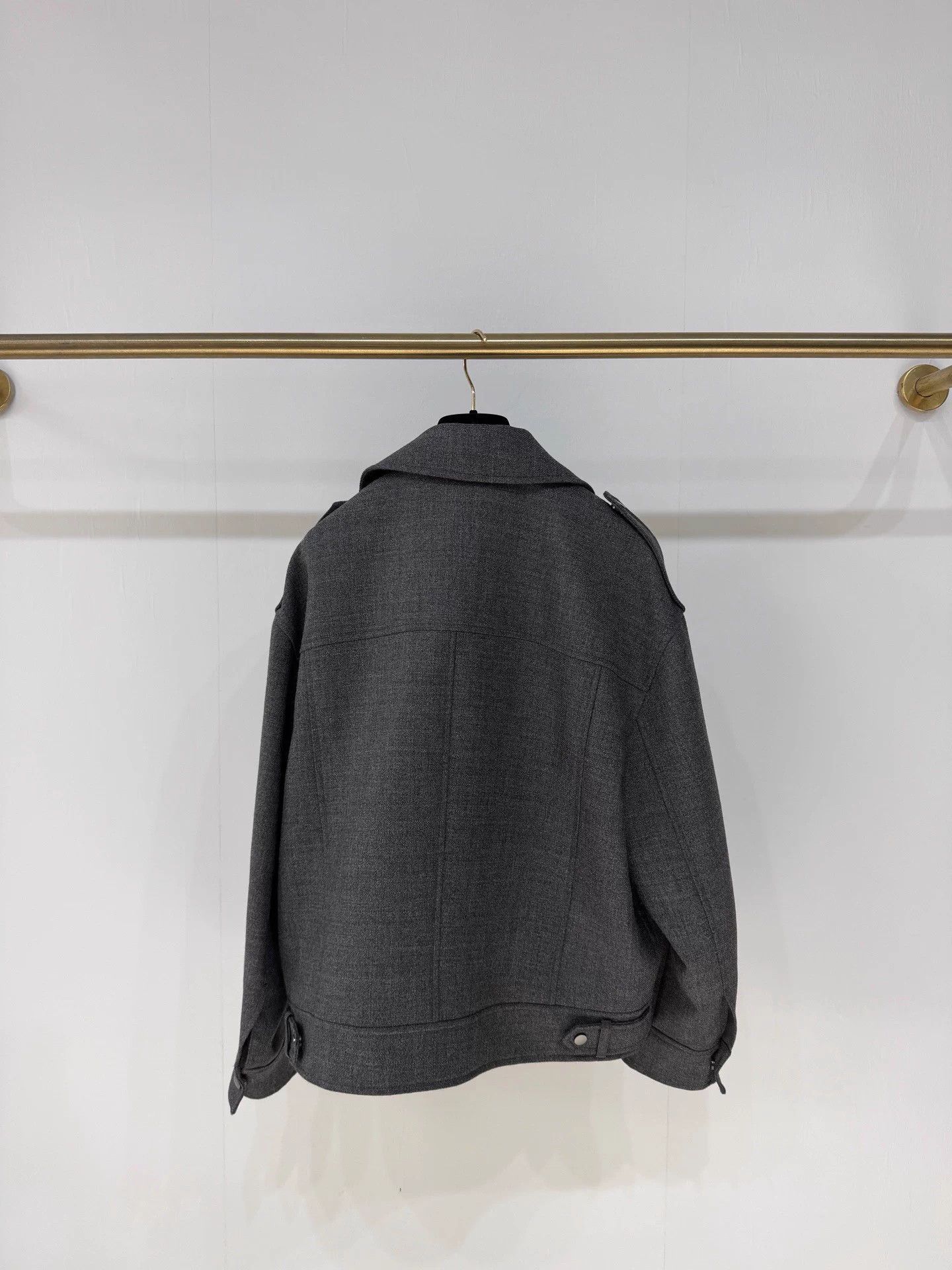 Brunello Cucinelli Brunello Cucinelli Gray Wool Jacket 40 Unworn Size S / US 4 / IT 40 - 6 Thumbnail