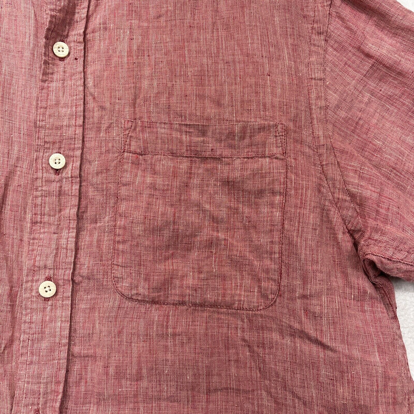 Orvis Orvis Shirt Mens M 100% Linen Short Sleeve Button Up Red Size US M / EU 48-50 / 2 - 4 Thumbnail