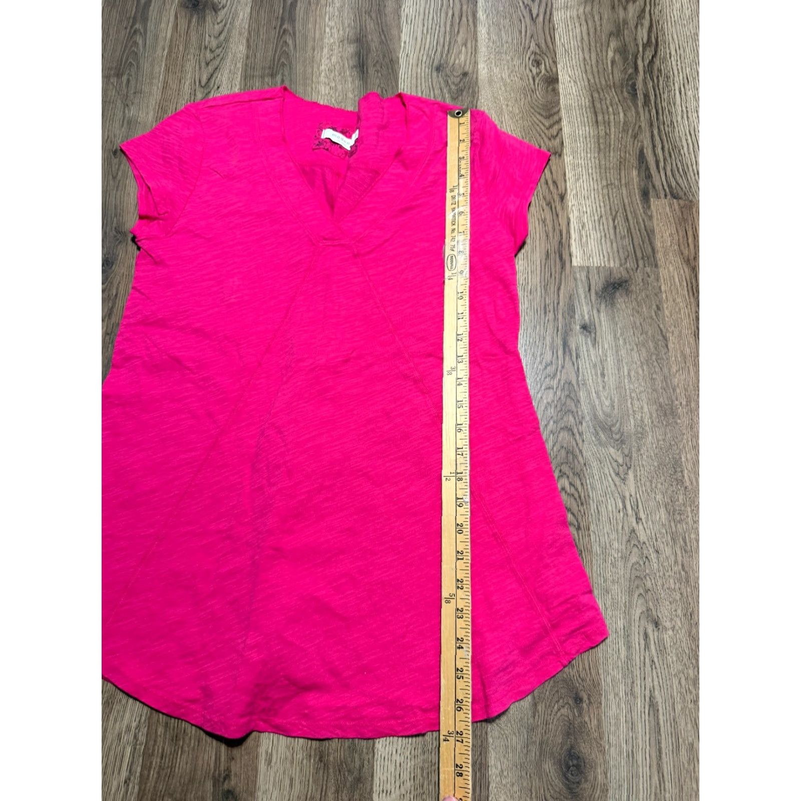 Pinko Mododoo Shirt Women Medium Pink Short Sleeve V-neck T-Shirt Casual Modern Basic Size M / US 6-8 / IT 42-44 - 4 Thumbnail