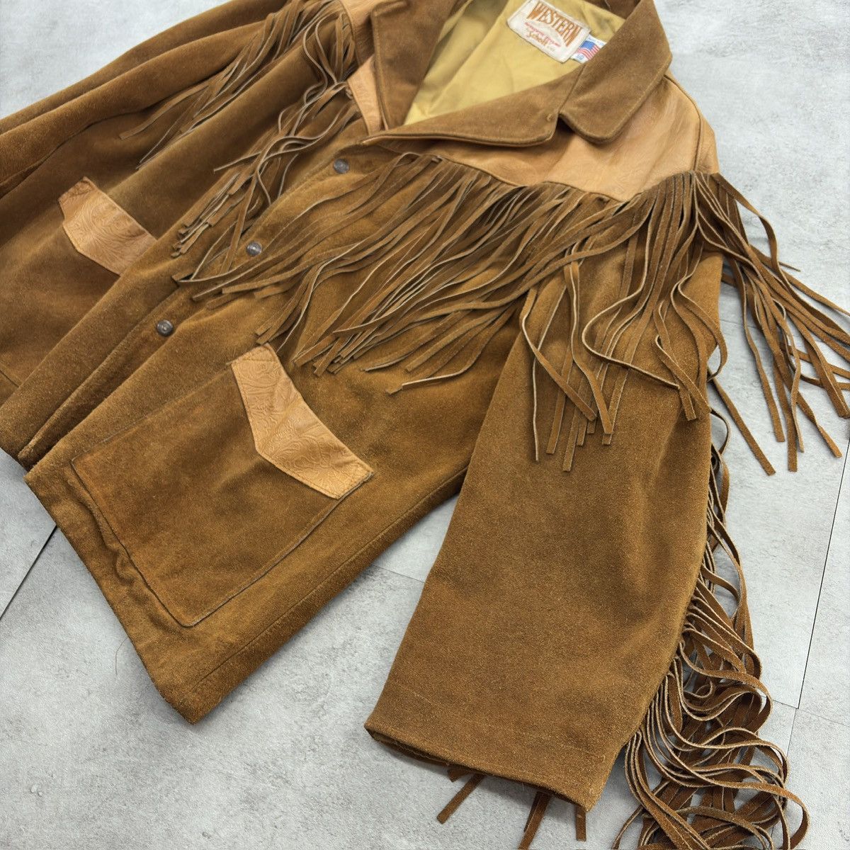 Schott Schott Western Suede Fringe Jacket Made in USA Size US XL / EU 56 / 4 - 4 Thumbnail