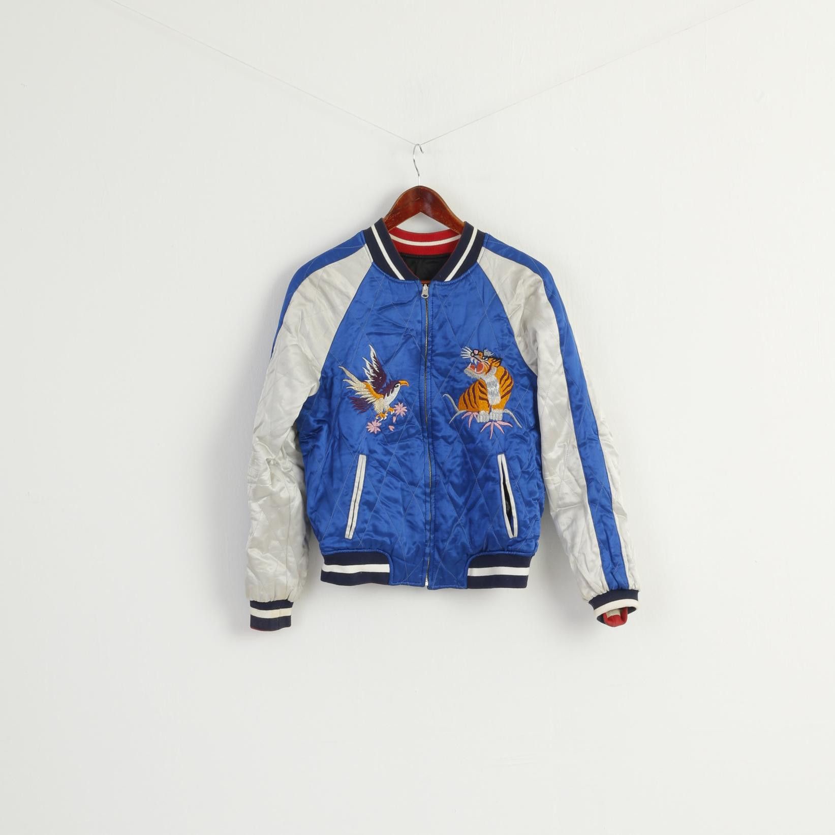 Topshop Topshop Women 6 10 XS Jacket Blue Black Shiny Japan 8849 Size M / US 6-8 / IT 42-44 - 1 Thumbnail