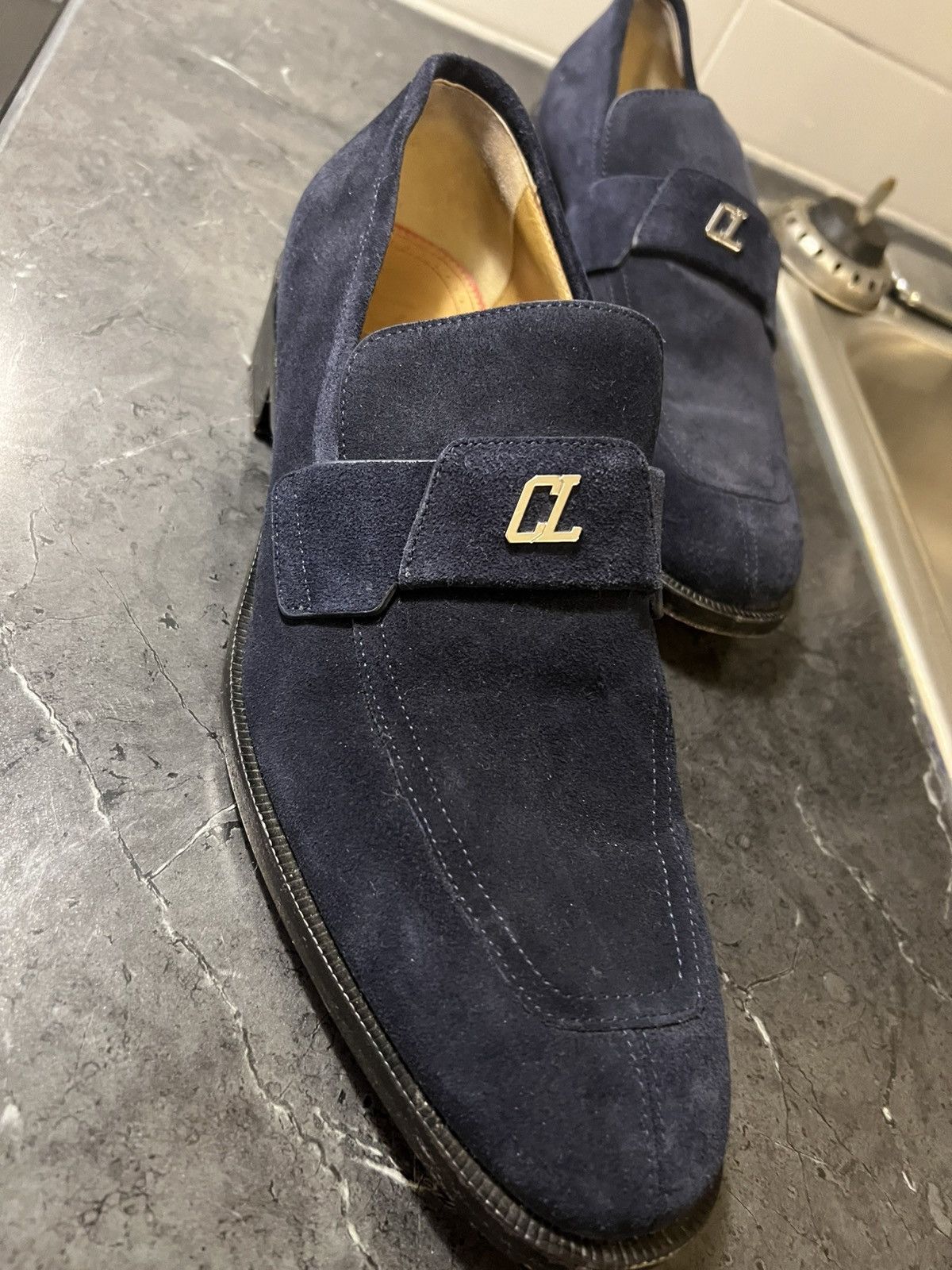 Christian Louboutin Christian Louboutin suede loafers navy blue Size US 9 / EU 42 - 4 Thumbnail
