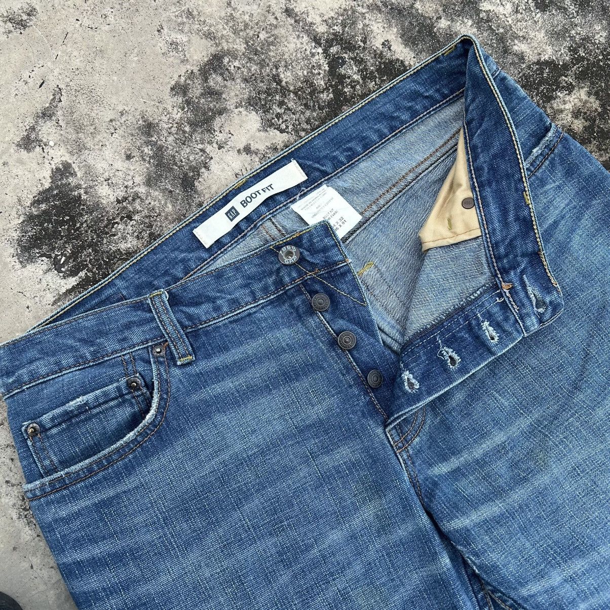 Japanese Brand Vintage 90s GAP BOOT FIT Blue Jeans Distressed Size US 36 / EU 52 - 5 Thumbnail