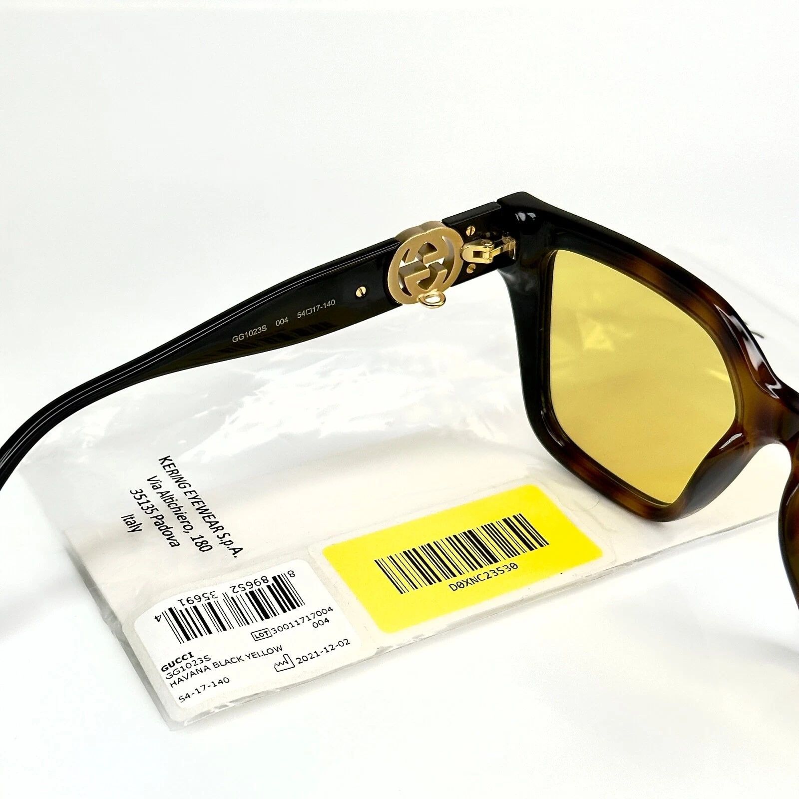 Gucci GUCCI GG1023S ARIA 1023 Brown Yellow Chain 004 Sunglasses Size ONE SIZE - 2 Thumbnail