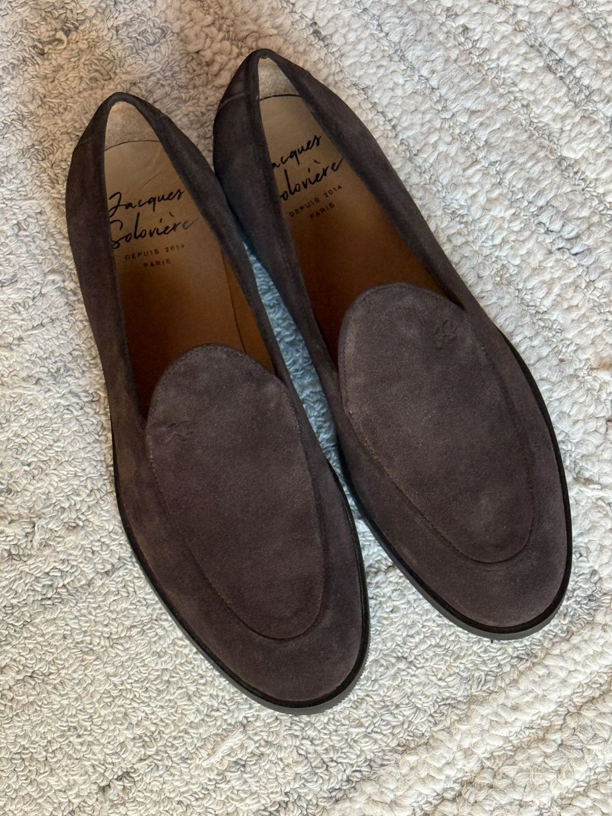 Jacques Soloviere New Mogano Suede Slip On 43.5 NEW