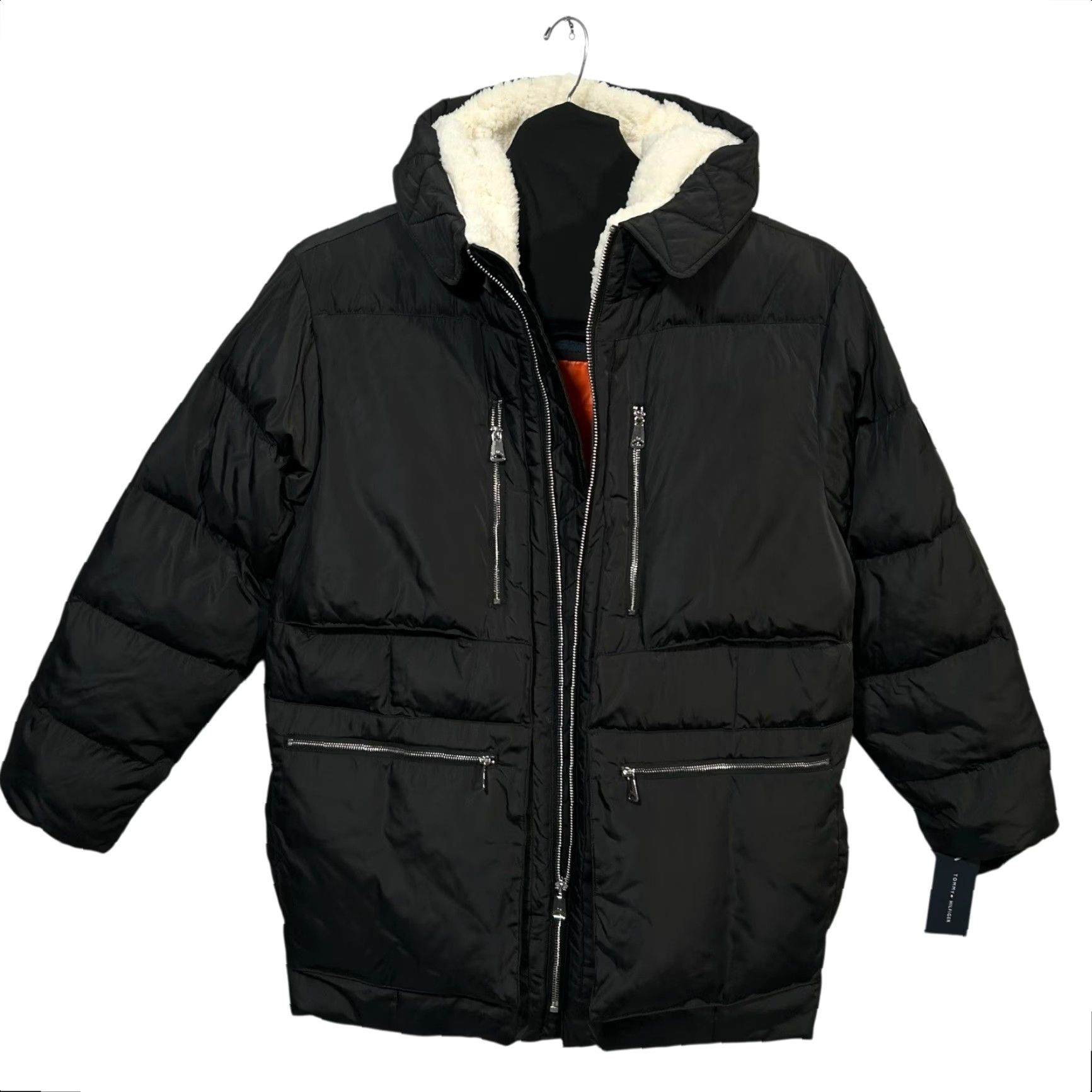 Tommy Hilfiger Tommy Hilfiger Men’s Heavyweight Jacket Quilted Parka Coat M Black Hooded Size US M / EU 48-50 / 2 - 3 Thumbnail