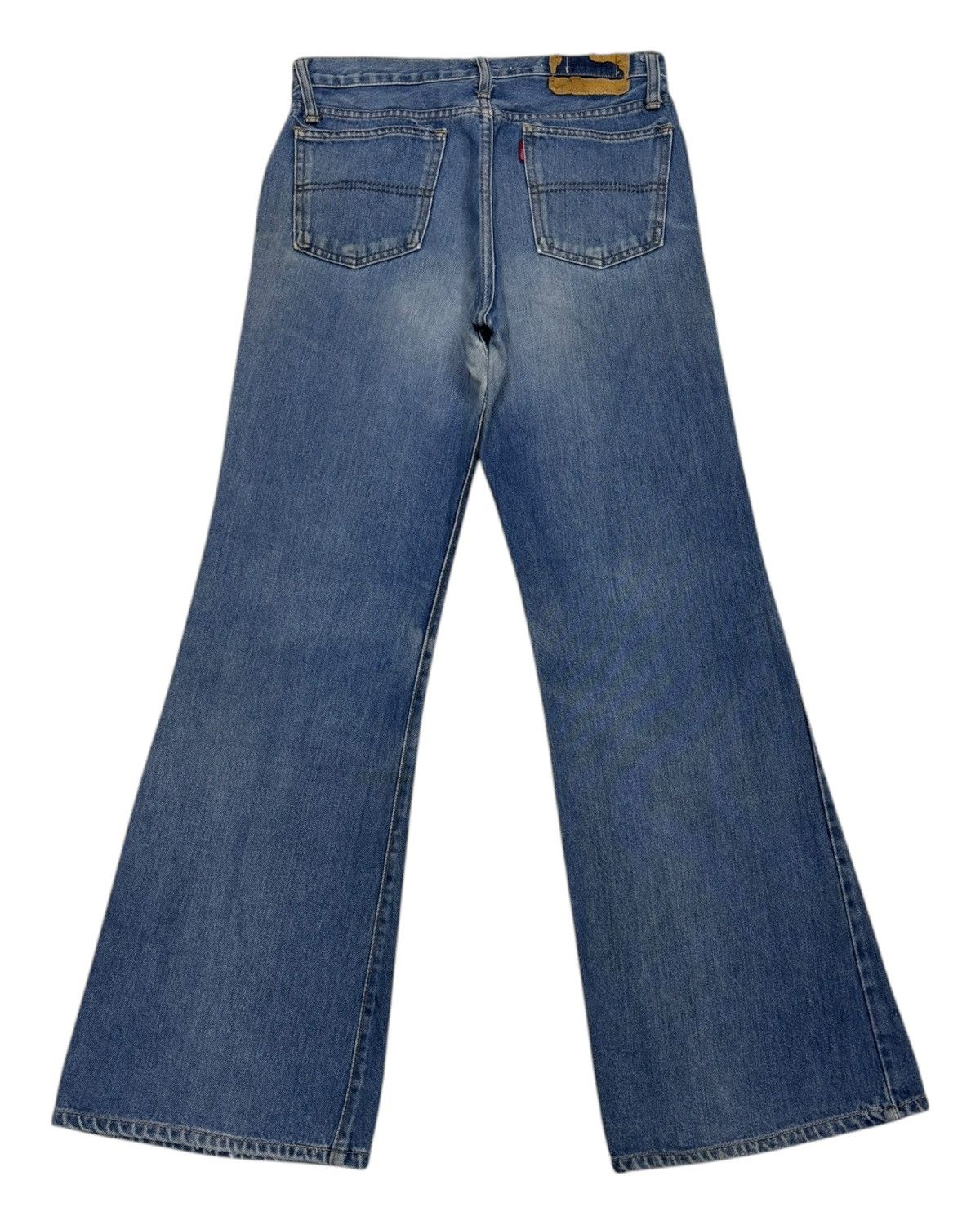 Big John × If Six Was Nine × Japanese Brand Vintage Flared Big John Bell Bottom Distressed Denim Jeans Size 29" - 2 Thumbnail