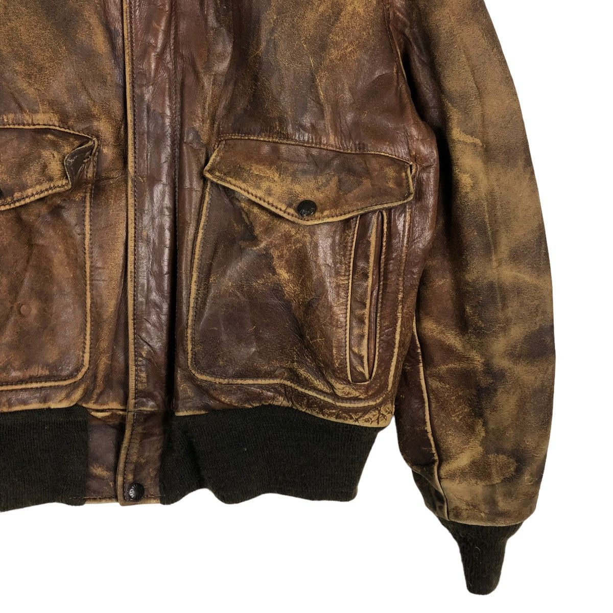 Schott 🔥VINTAGE A2 FLYERS LEATHER JACKET SCHOTT USA SPORTSWEAR Size US M / EU 48-50 / 2 - 6 Thumbnail