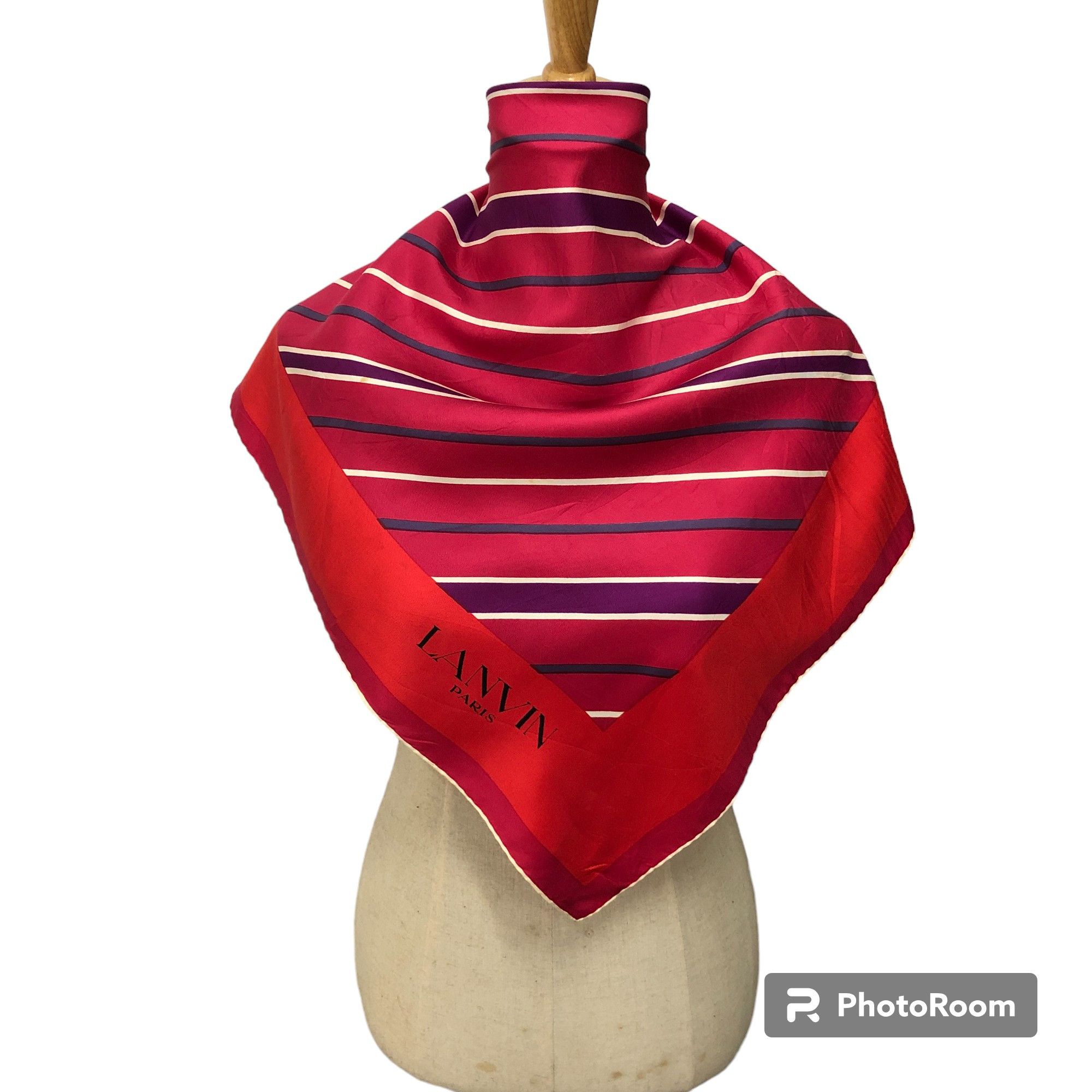 Lanvin Luxury Design Hand Rolled Silk Scarf M1164
