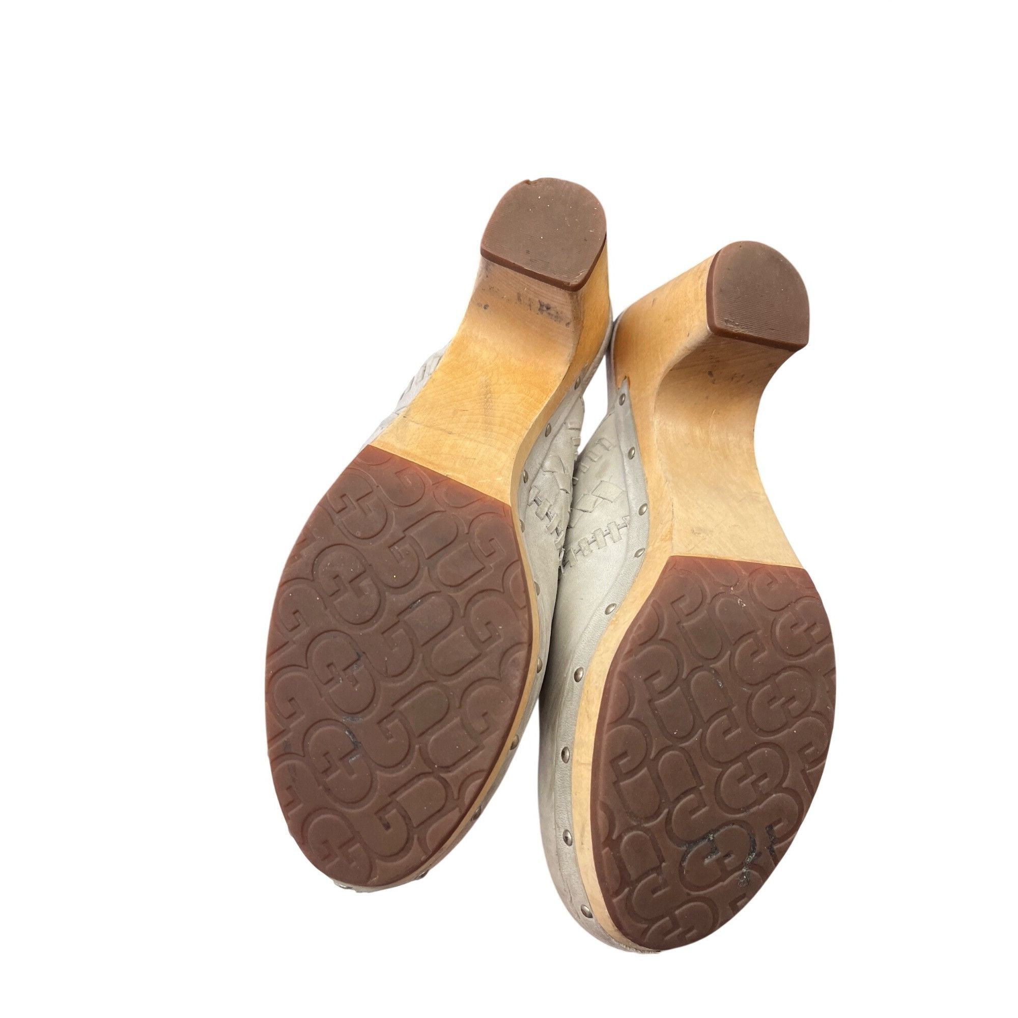 Ugg Ugg Australia wms tan leather slip clogs mules sz 9 SKU 9881 Size US 9 / IT 39 - 5 Thumbnail