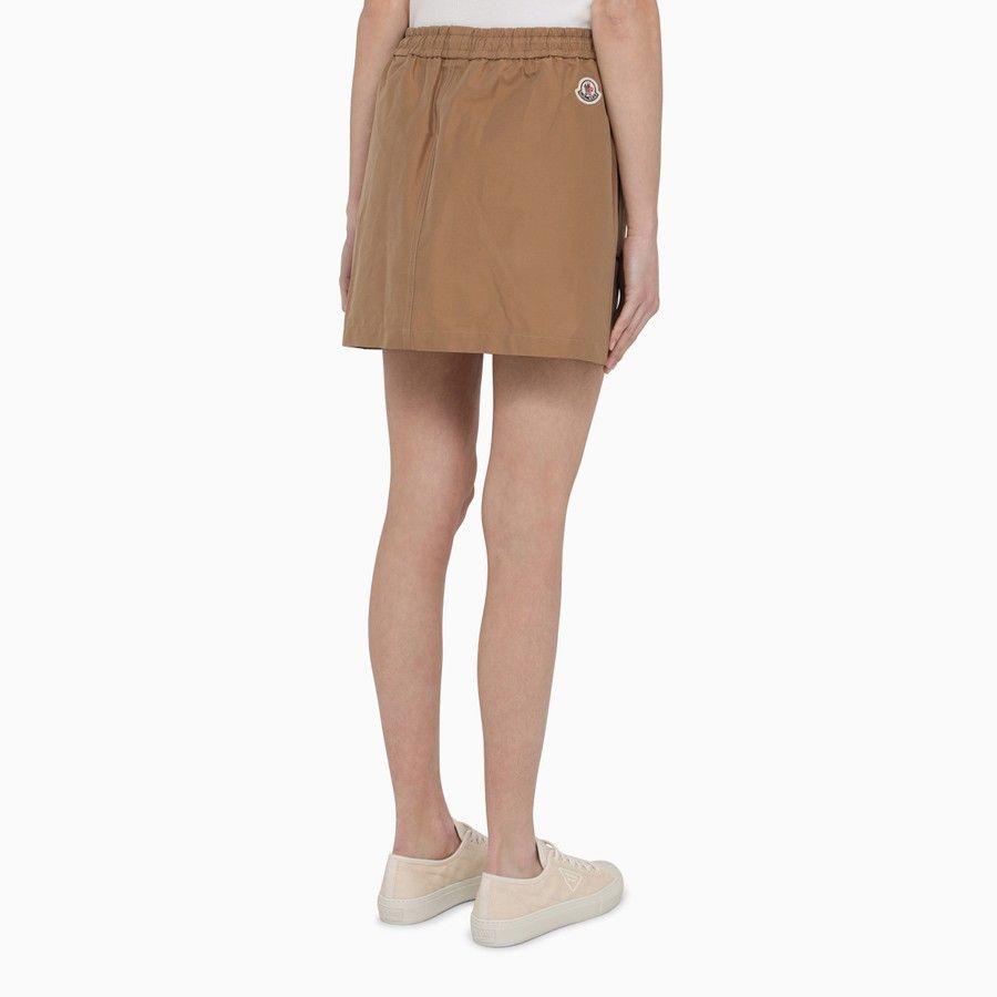 Moncler o1d2blof0924 Cotton-Blend Miniskirt in Beige Size 27" / US 4 / IT 40 - 4 Thumbnail