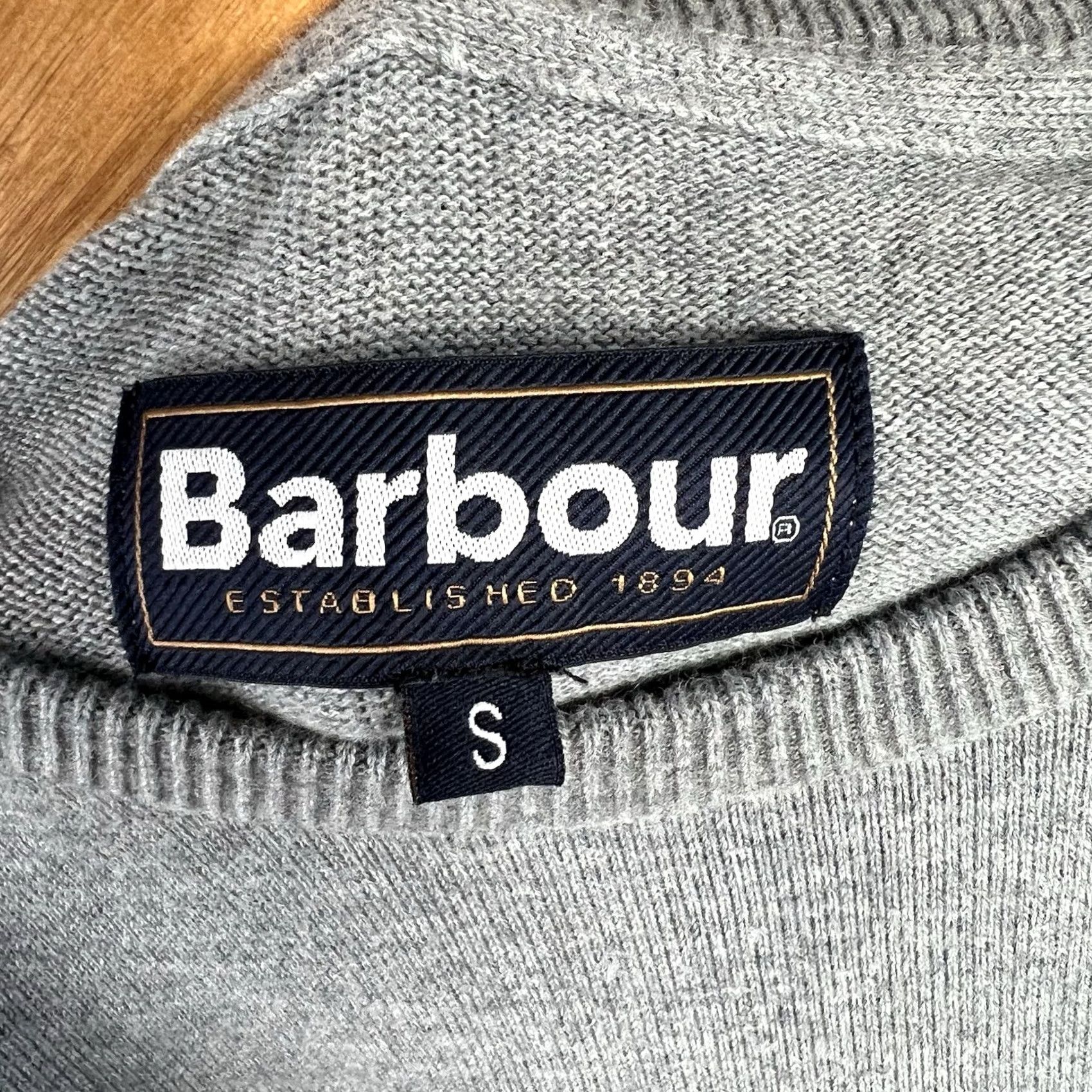 Barbour Barbour Sweater Men's S Long Sleeve Gray Cotton Pullover Size US S / EU 44-46 / 1 - 2 Thumbnail