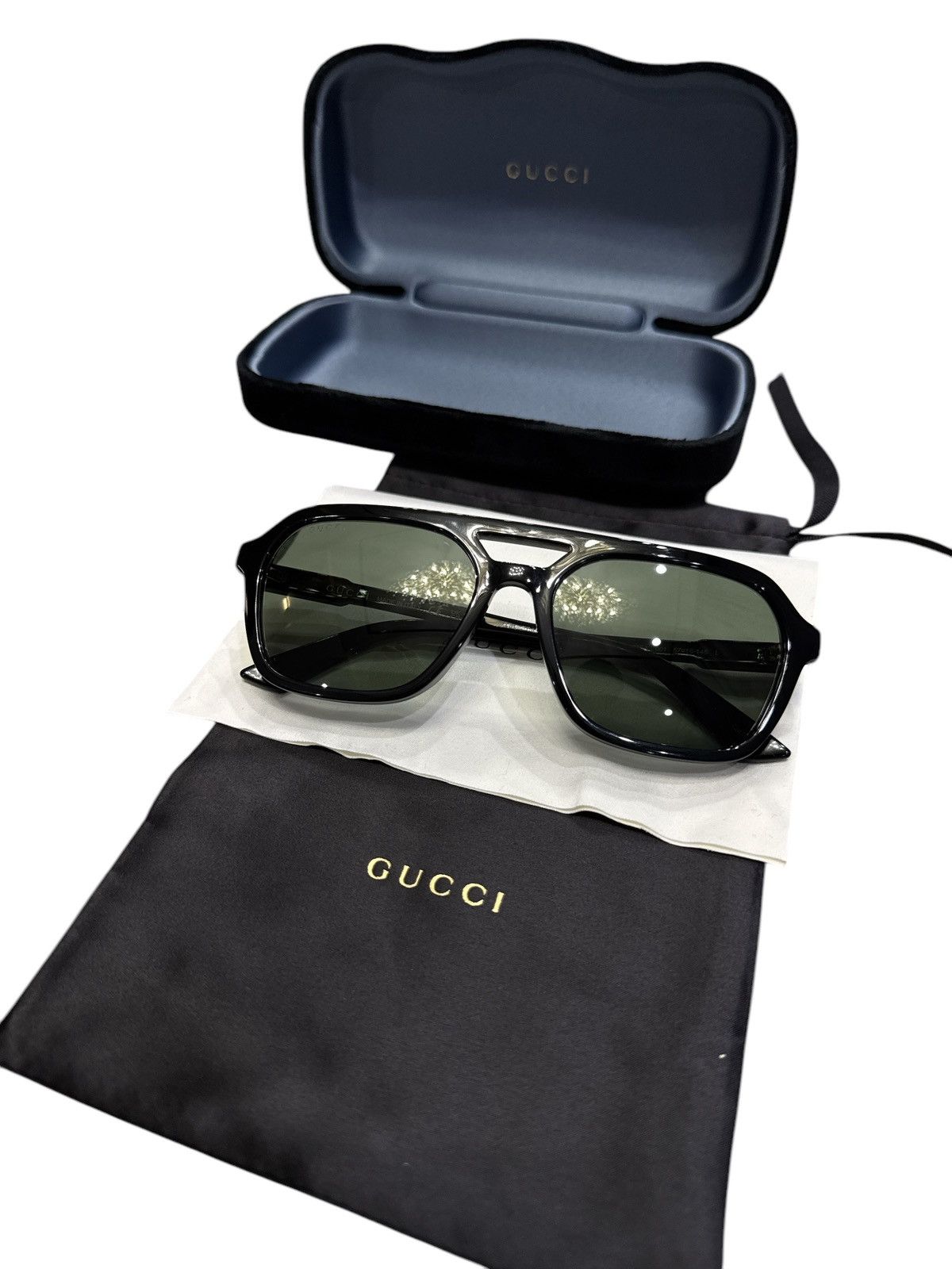 Gucci GUCCI GG1823SA RECTANGLE SUNGLASSES Size ONE SIZE - 1 Thumbnail