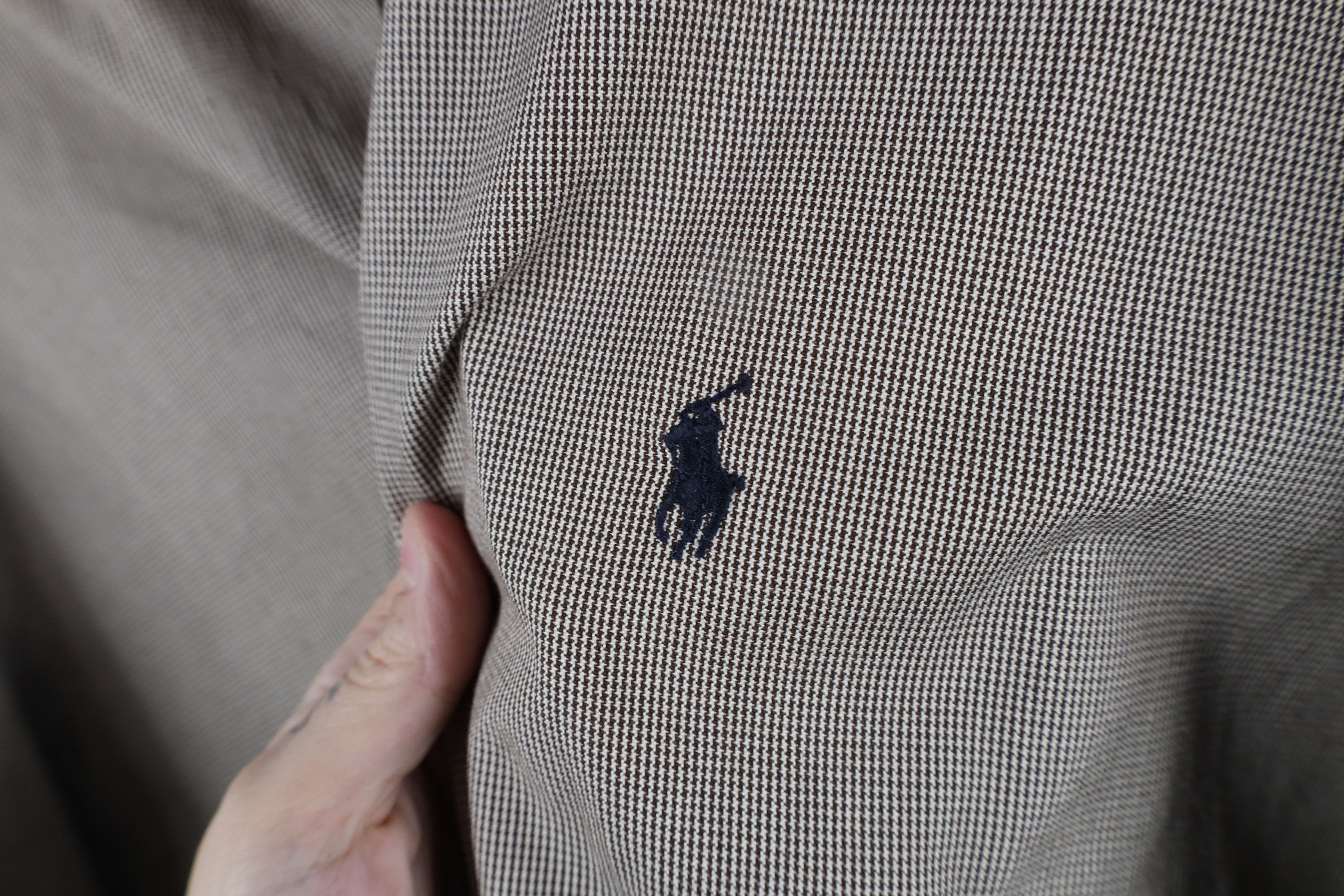 Ralph Lauren × Vintage Vintage 90s Ralph Lauren Houndstooth Button Down Shirt Size US L / EU 52-54 / 3 - 4 Thumbnail