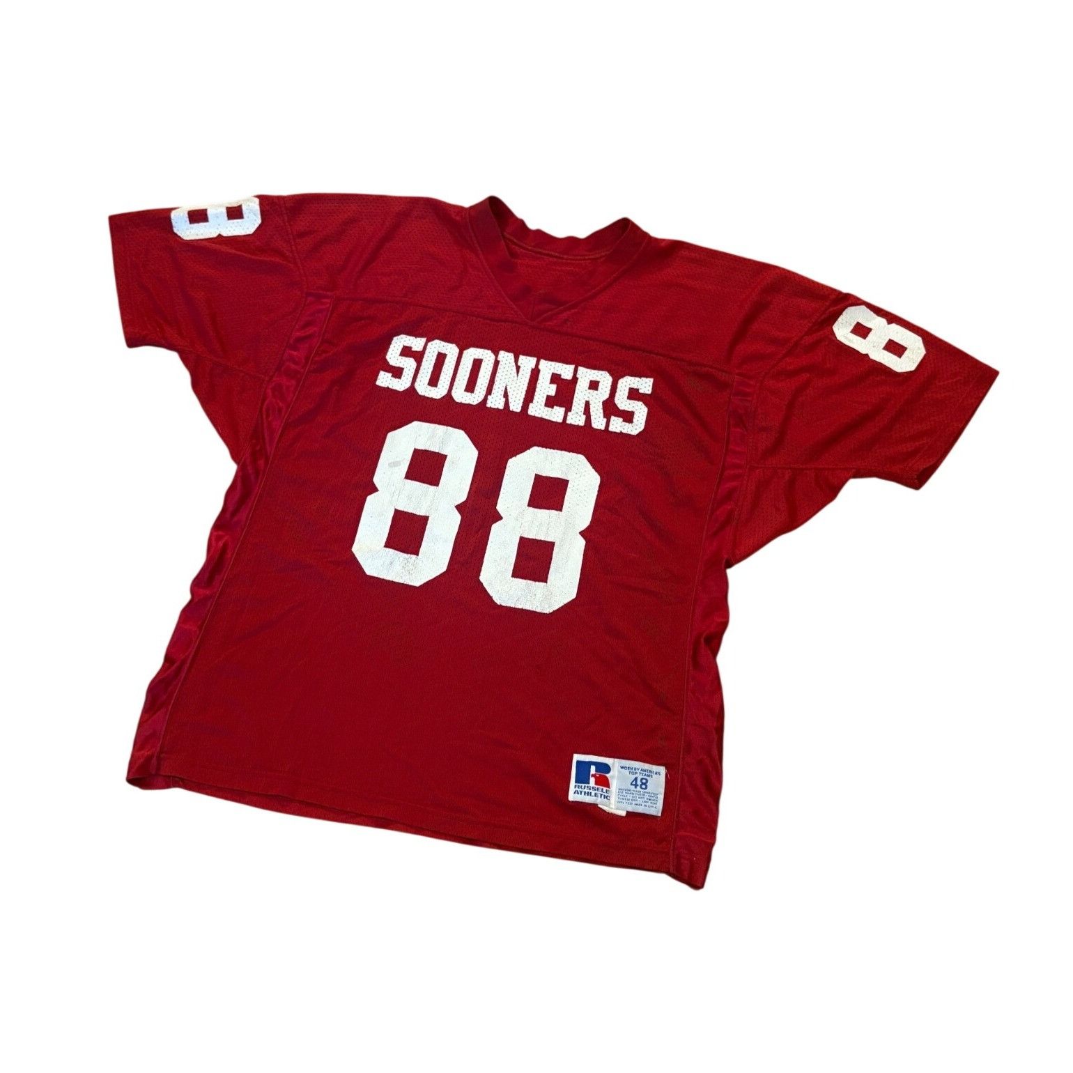 Russell Athletic Rare 90s Game Worn Oklahoma Sooners Tim Daughtry #88 Footbal Size US XL / EU 56 / 4 - 4 Thumbnail