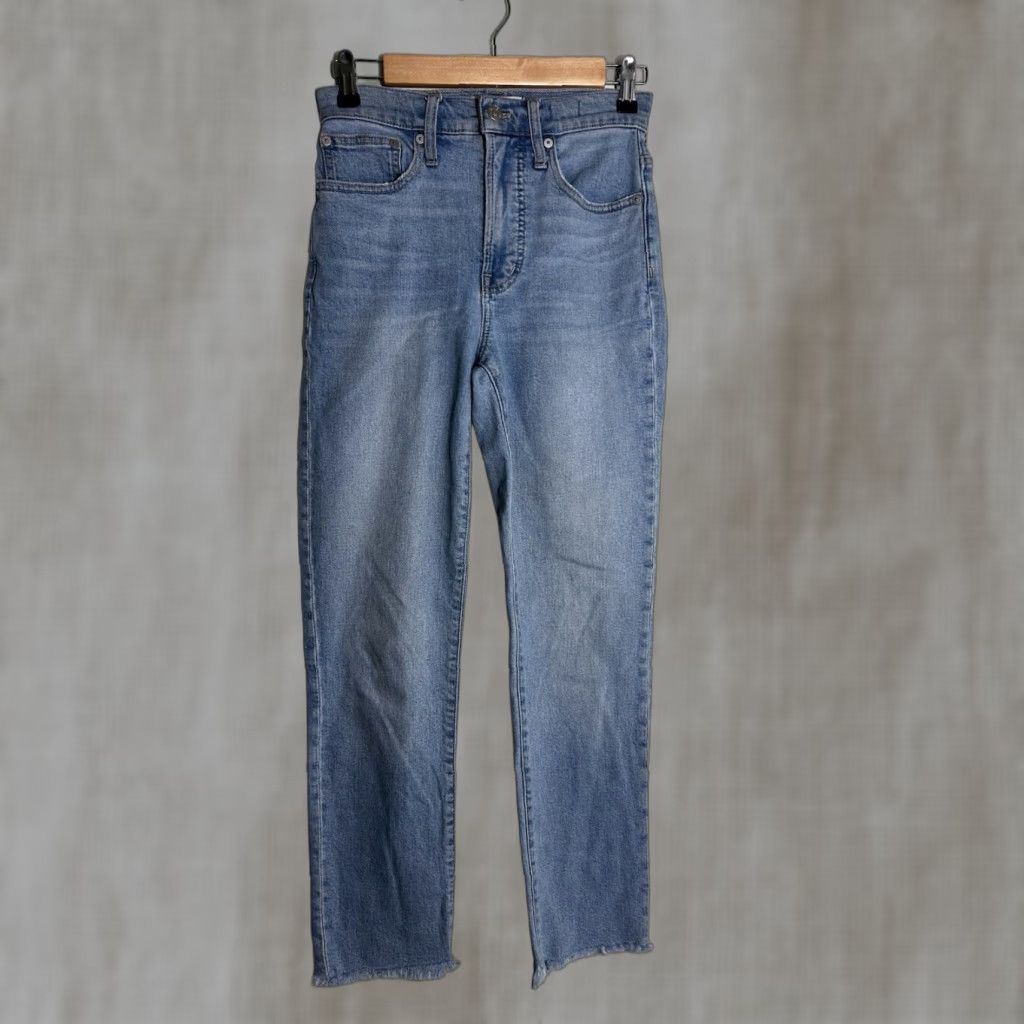 Madewell Madewell Womens Jeans Light Wash Vintage 24x27 Raw Hem Straight 24 25in Blue Size 42" / US 20 - 1 Thumbnail