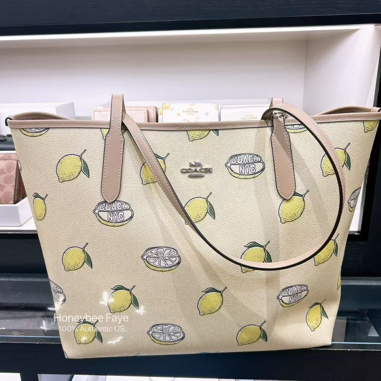 Coach City Tote Bag With Lemon Print CAL76 Size ONE SIZE - 7 Thumbnail