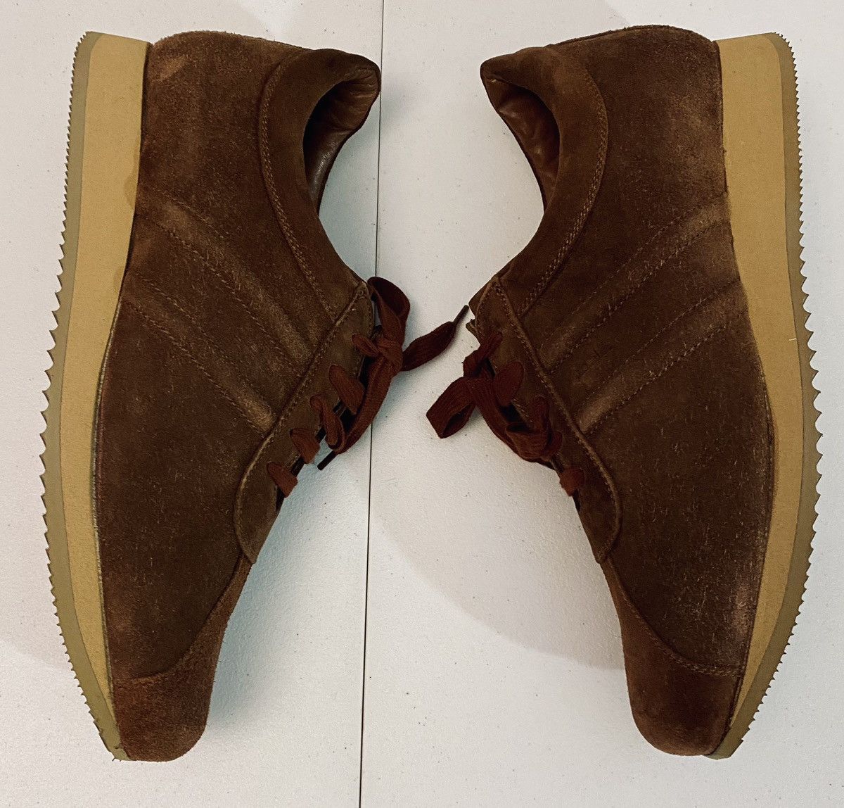 Malo Malo 🇮🇹 Brown French Calfskin Suede Voyager Sneakers 11 NEW Size US 11 / EU 44 - 5 Thumbnail