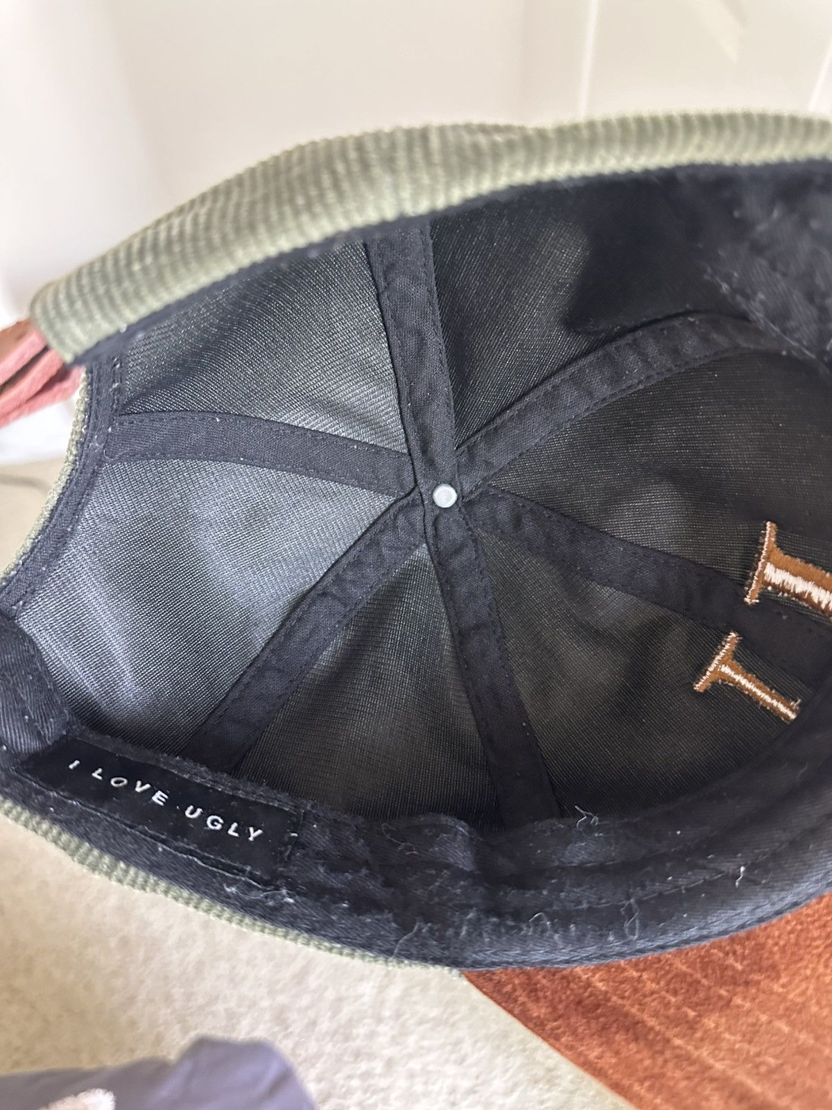 I Love Ugly U Porter Cap Moss Green Suede Size ONE SIZE - 9 Thumbnail