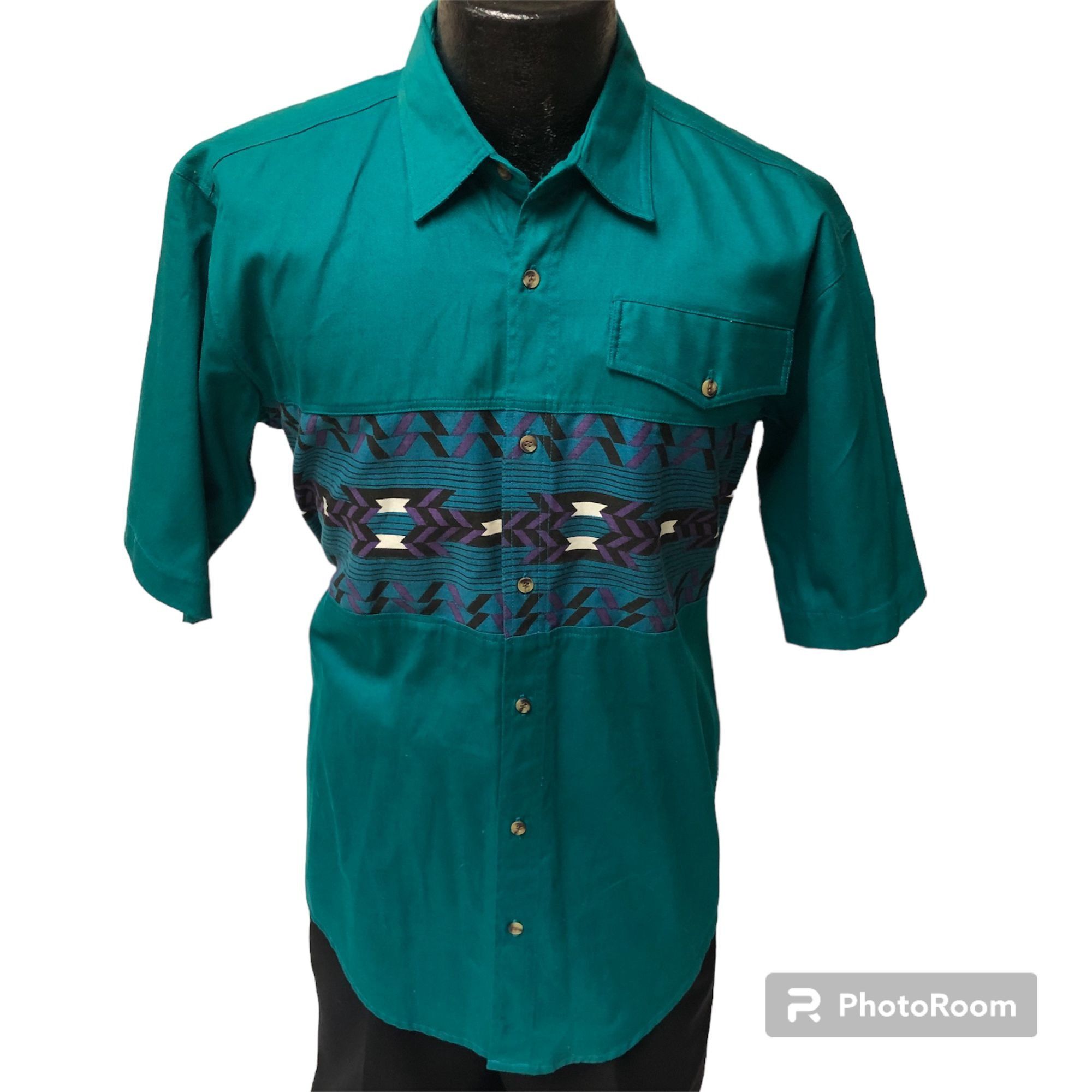 Other Vtg Gordon James TURQUOISE Cowboy WESTERN Aztec Shirt Size US M / EU 48-50 / 2 - 1 Thumbnail