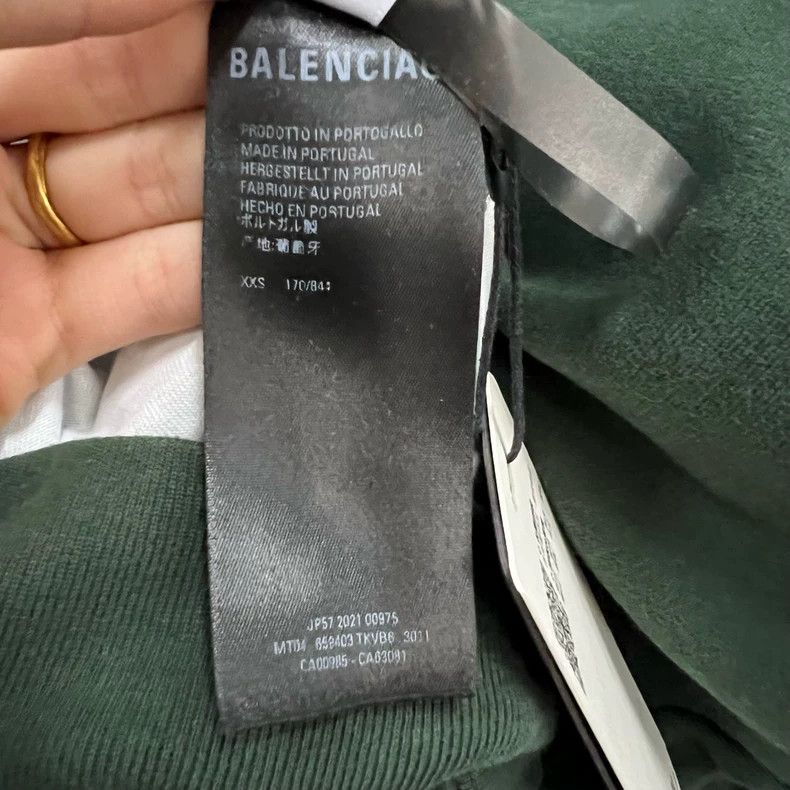 Other Balenciaga Green Large Logo Hoodie Size US XXS / EU 40 - 6 Thumbnail