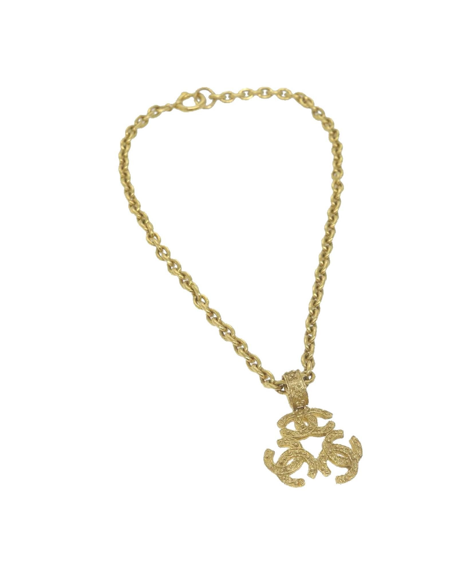image of Chanel Gold Metal Necklace With Timeless Elegance, Women's