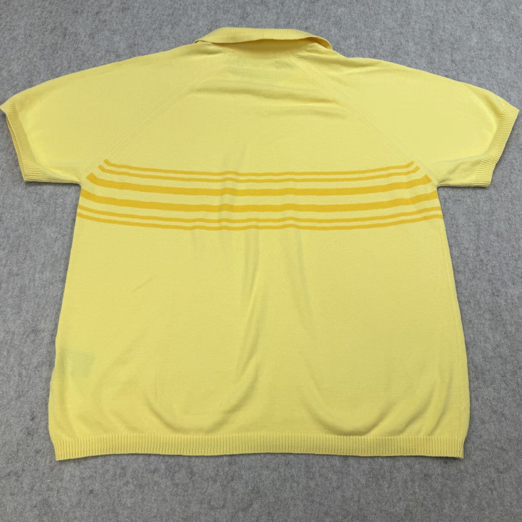 Tommy Hilfiger VINTAGE Tommy Hilfiger Sweater Mens XL Yellow Striped Collared Short Sleeve Knit Pullover Knit Style Tight-Knit Hong Kong Size US XL / EU 56 / 4 - 5 Thumbnail
