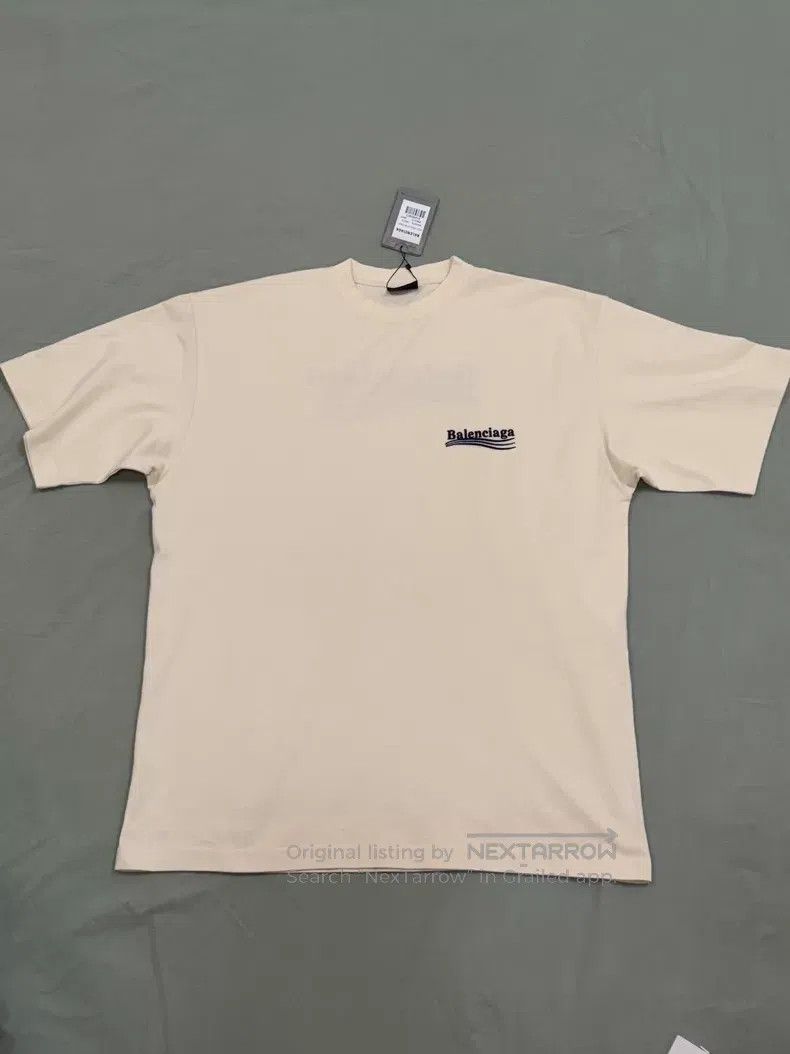 Balenciaga Balenciaga Beige Short Sleeve T-Shirt Size US S / EU 44-46 / 1 - 1 Thumbnail