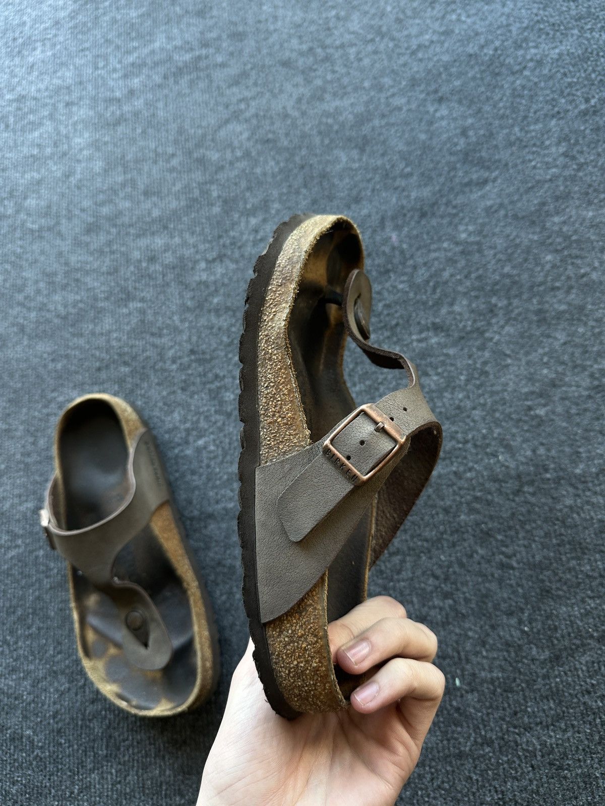 Birkenstock VNTG🚨 BIRKENSTOCK BROWN LUXURY Y2K RARE WOMEN SLIDES Size US 7 / IT 37 - 12 Thumbnail