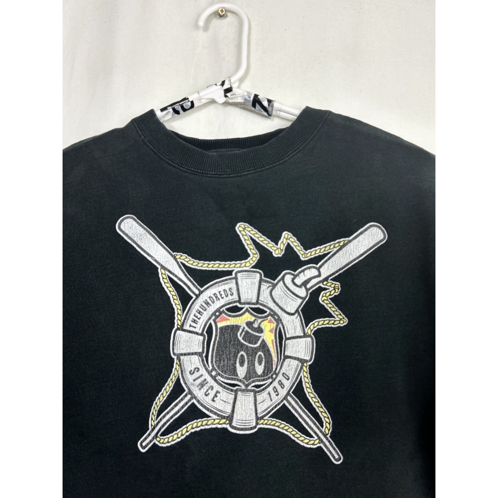 The Hundreds The Hundreds Mens Medium Black Pullover Crewneck Sweater Nautical Graphic Size US M / EU 48-50 / 2 - 3 Thumbnail
