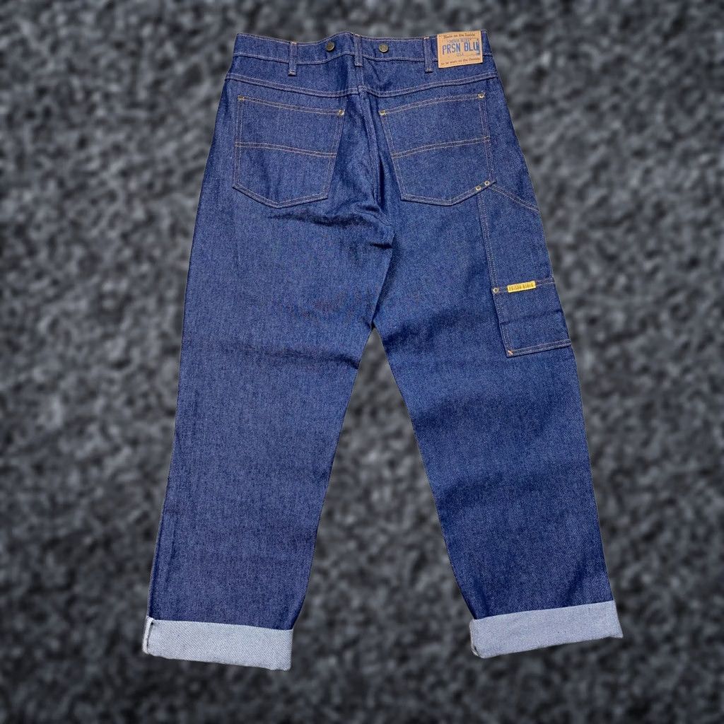 Vintage Prison Blues Jeans Vintage Baggy Denim Pants Workwear Size 38 Blue Cotton Denim Straight 32 Inseam Mens Size US 38 / EU 54 - 1 Thumbnail