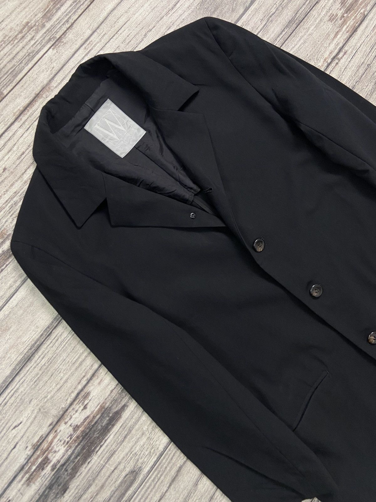 Vintage × Y's × Yohji Yamamoto Vintage 90s Workshop By Yohji Yamamoto Light Blazer Black Size 40L - 8 Thumbnail