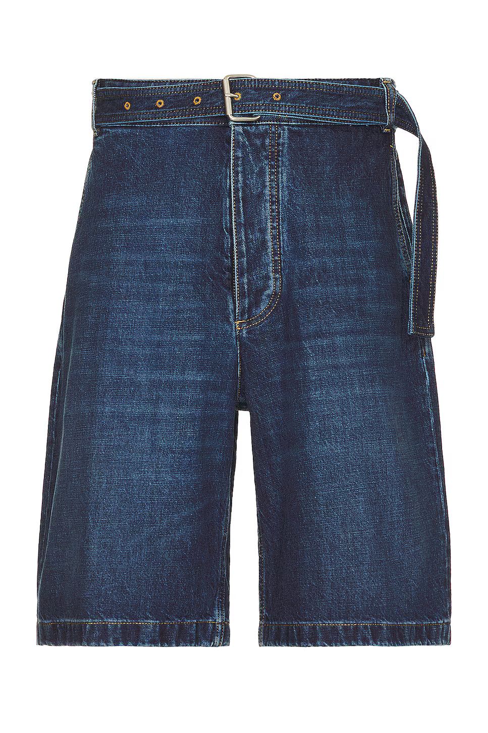 Bottega Veneta o1n1vont1225 Belted Denim Shorts in Blue Size US 34 / EU 50 - 1 Thumbnail