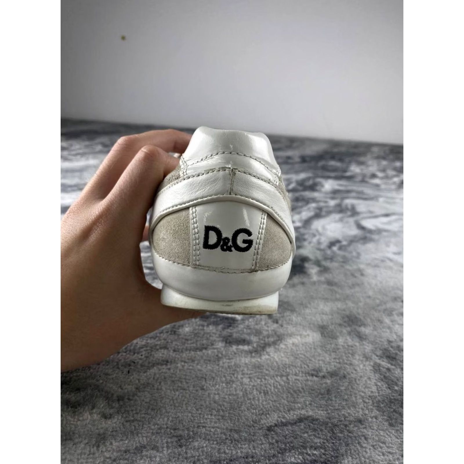 Dolce & Gabbana VINTAGE Dolce&Gabbana Sneaker Men White 41.5 Leather Casual Lace Up Round Toe Comfort Size US 9 / EU 42 - 7 Thumbnail