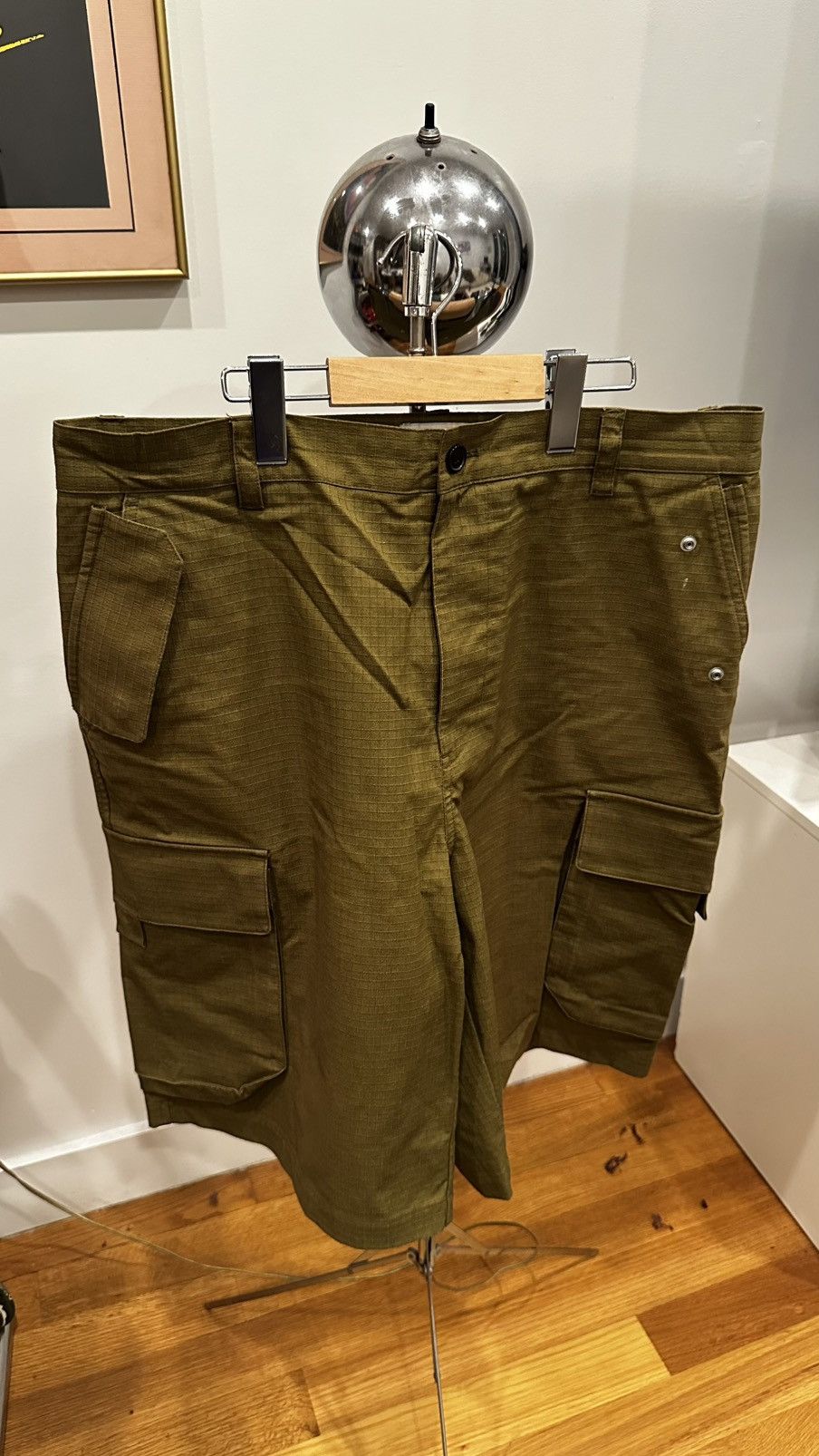 Kenzo Kenzo Olive Ripstop Cargo Shorts Size US 36 / EU 52 - 1 Thumbnail