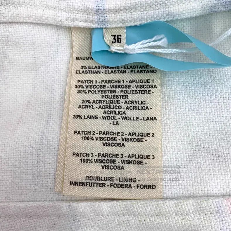 Hermes Hermes White badge, graffiti, embroidery, cotton collar, s Size XS / US 0-2 / IT 36-38 - 8 Thumbnail