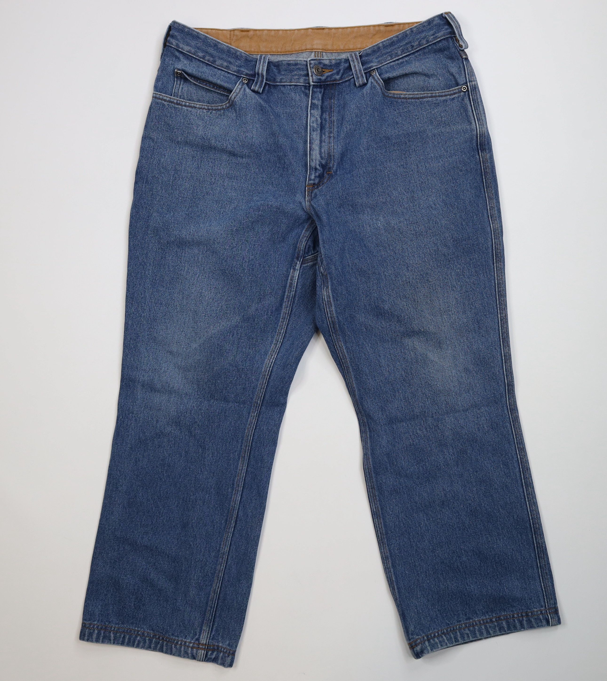 Duluth Trading Company Duluth Trading Co Workwear Wide Leg Denim Jeans Blue Cotton Size US 36 / EU 52 - 1 Thumbnail