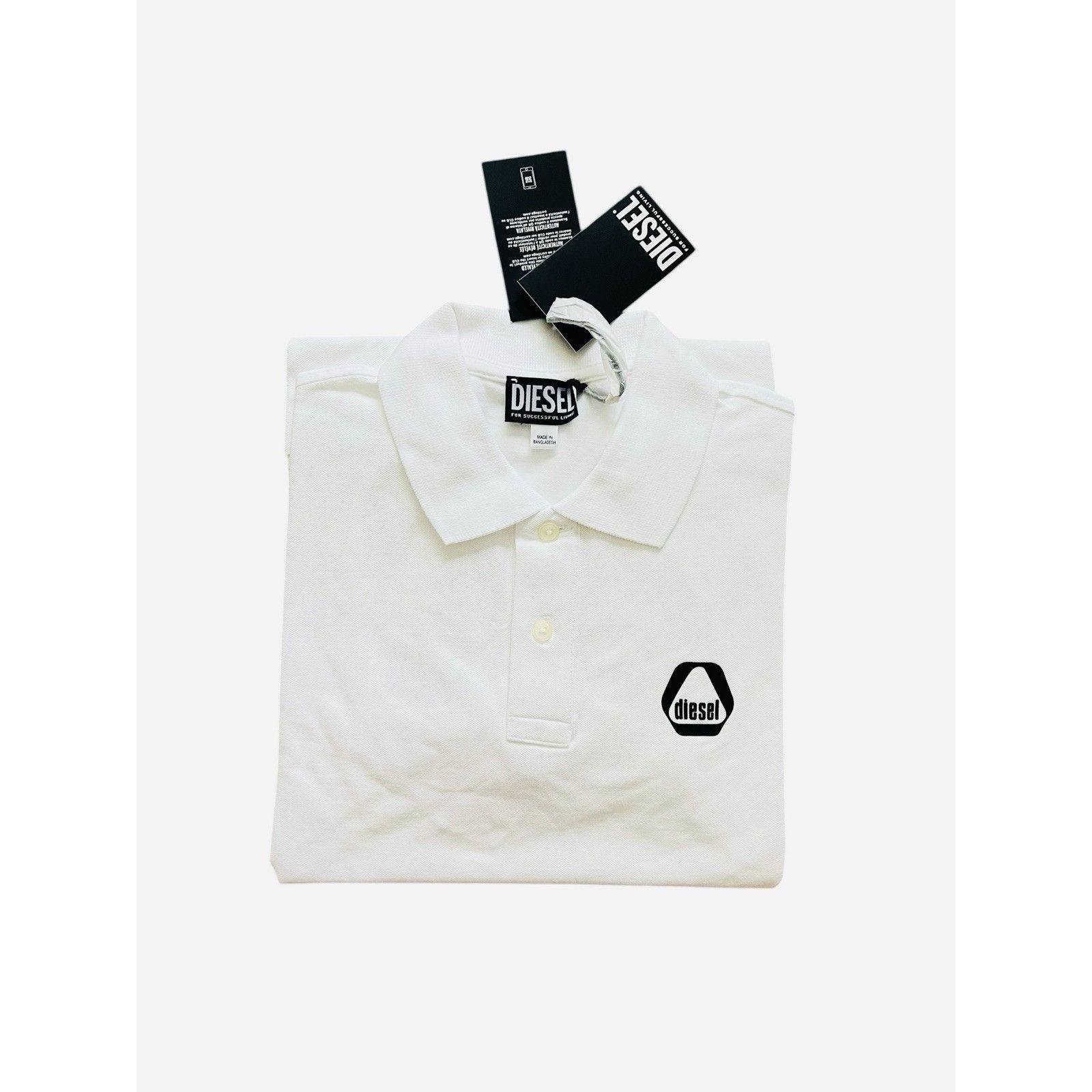 Diesel Diesel Mens T-Smith Polo Shirt White $115 Size M Size US M / EU 48-50 / 2 - 4 Thumbnail