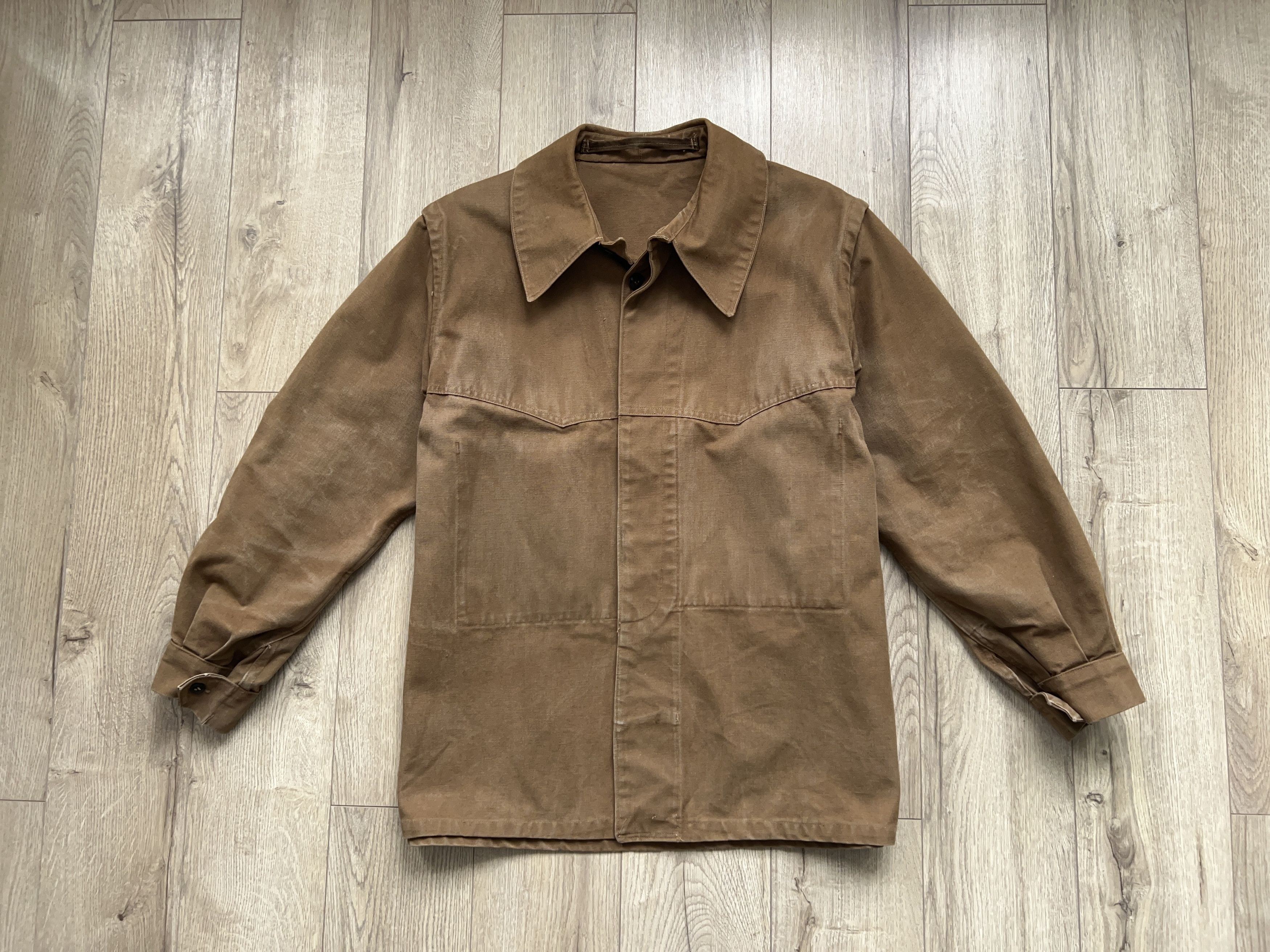 Canvas × Vintage French Railway Work Jacket SNCF Coat Cotton Workwear Size US L / EU 52-54 / 3 - 1 Thumbnail