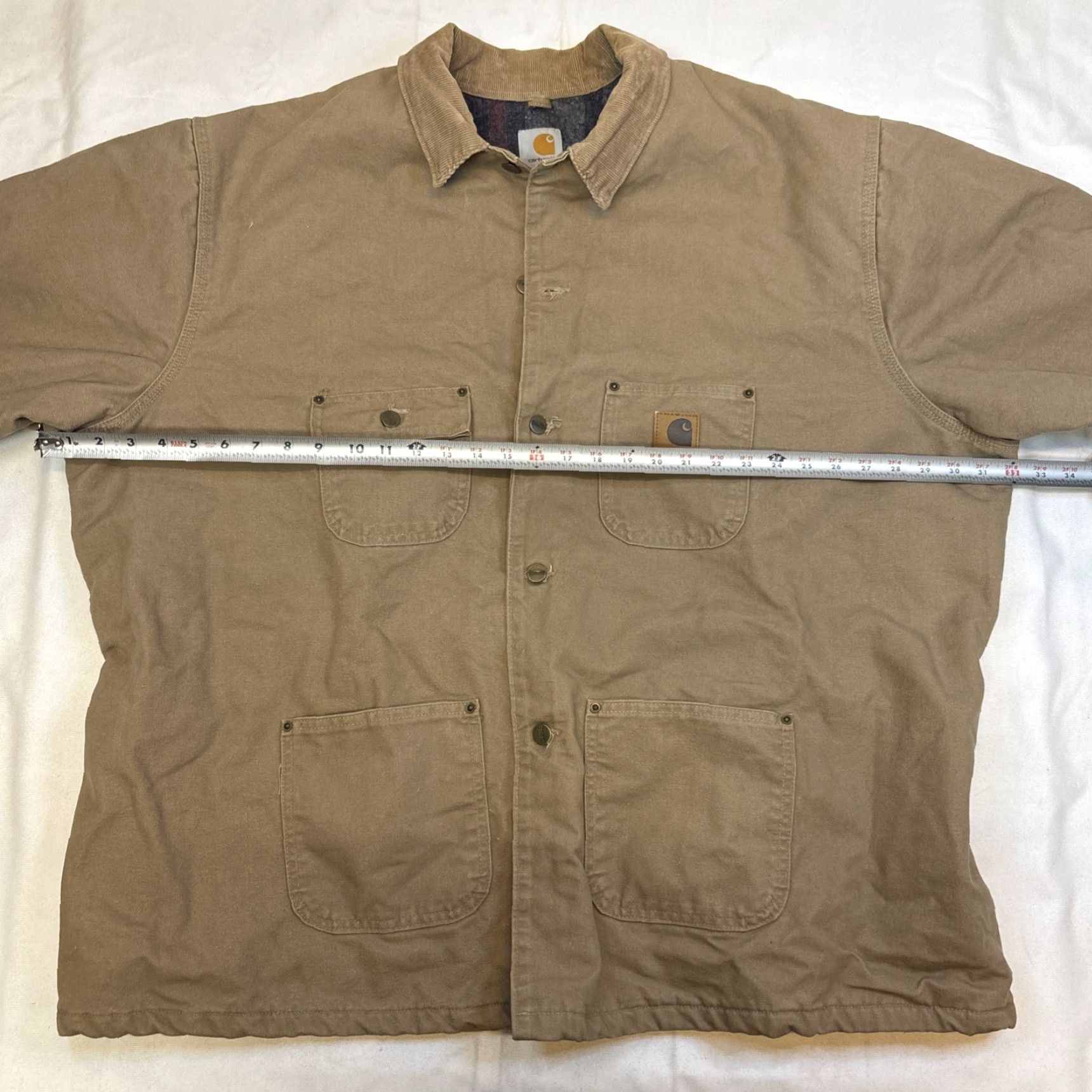 Carhartt VINTAGE Carhartt C02 Chore Barn Jacket Mens 3XL Beige USA Blanket Lined Size US XXL / EU 58 / 5 - 6 Thumbnail