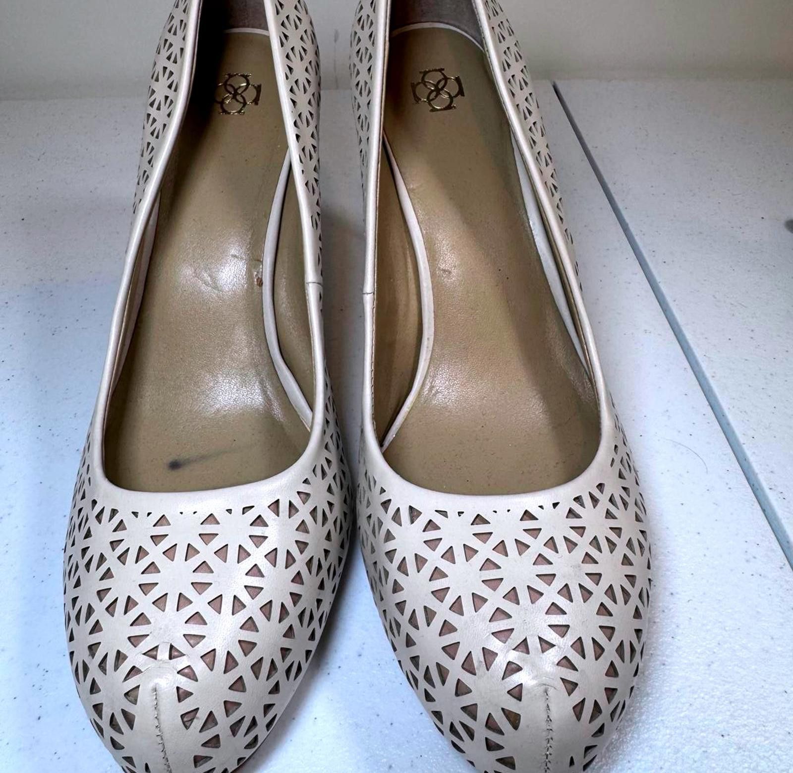 Ann Taylor Stylish Beige Peep-Toe Heels Size US 11 / IT 41 - 1 Thumbnail
