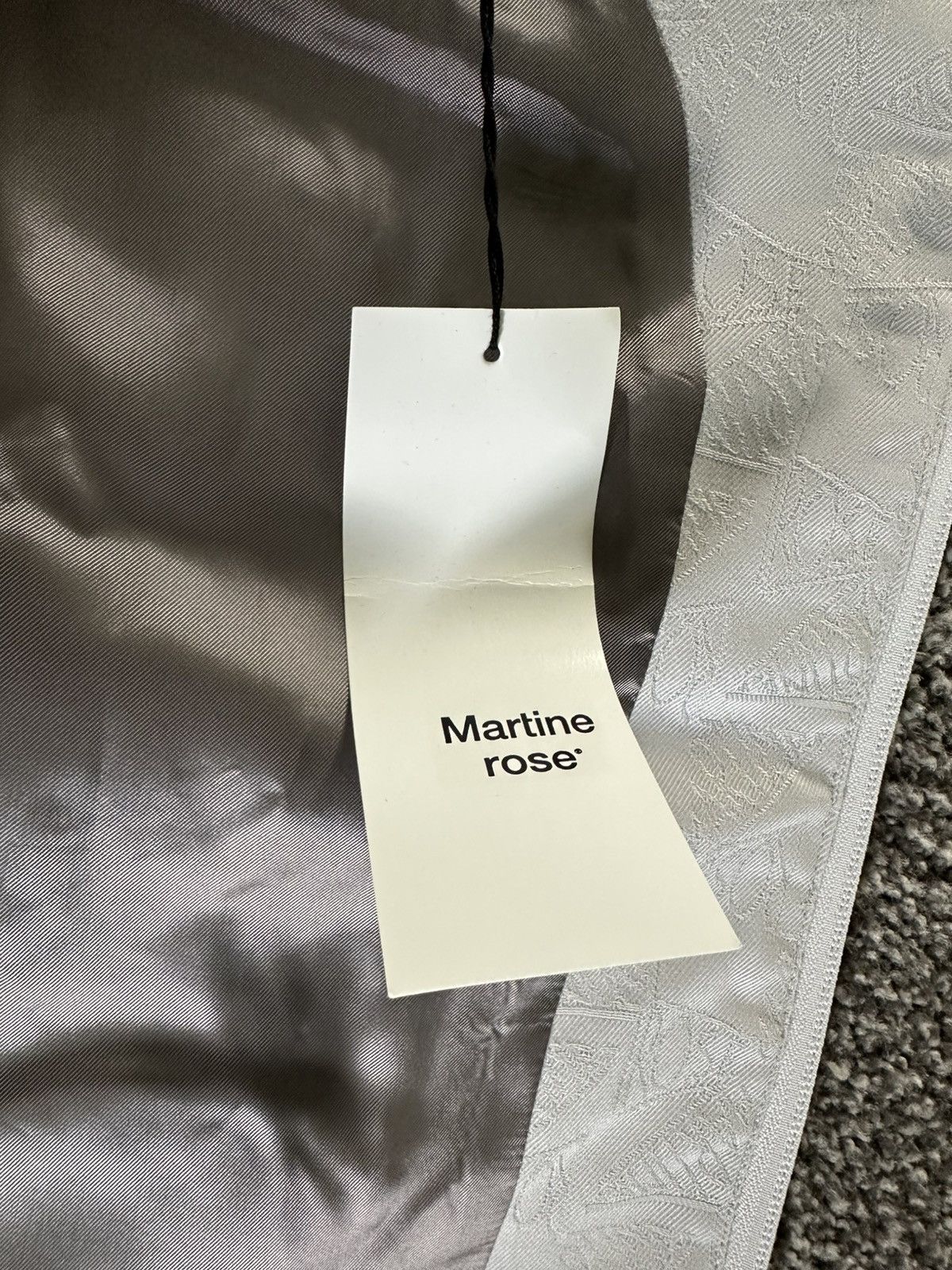 Martine Rose [NEW] $1190 SS22 Tailored Track Jacket Wool Jacquard Grey Size US M / EU 48-50 / 2 - 13 Thumbnail