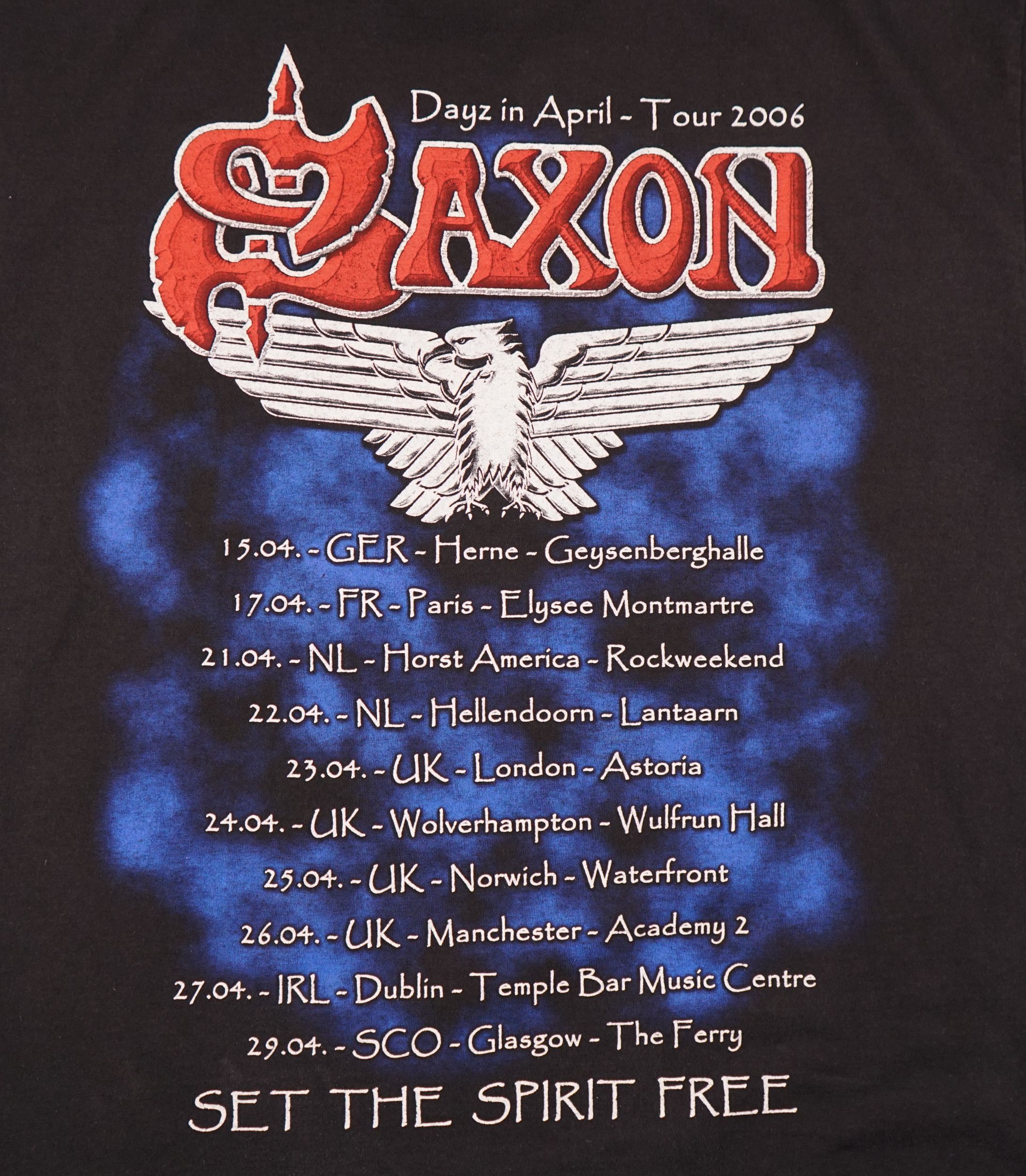 Band Tees × Vintage Vintage 2006 Saxon Band Tour T-Shirt Size US M / EU 48-50 / 2 - 5 Thumbnail