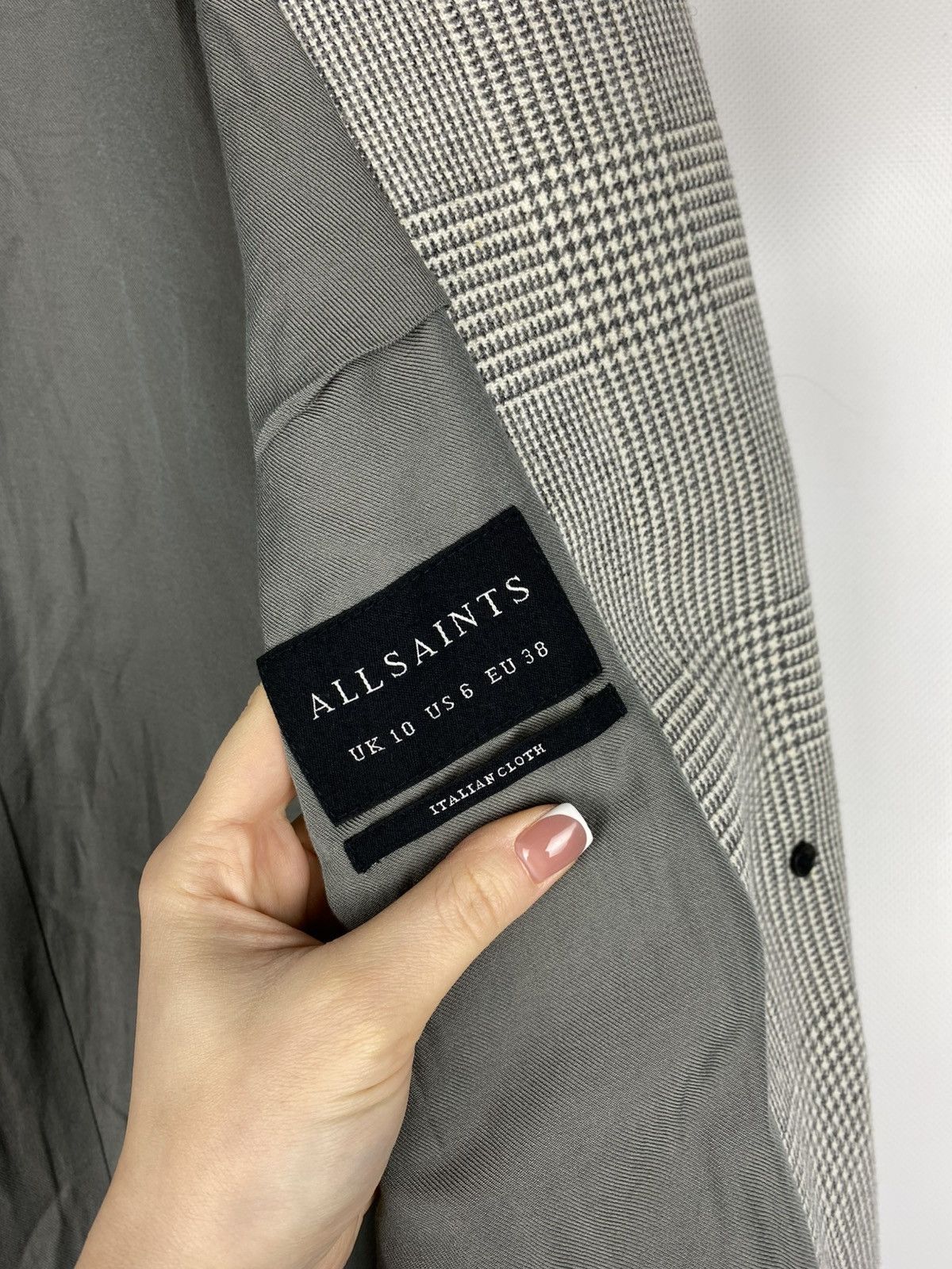 Allsaints Allsaints Leni Coat Ladies Wool Check Jacket size US 6 EU 38 Size M / US 6-8 / IT 42-44 - 20 Thumbnail