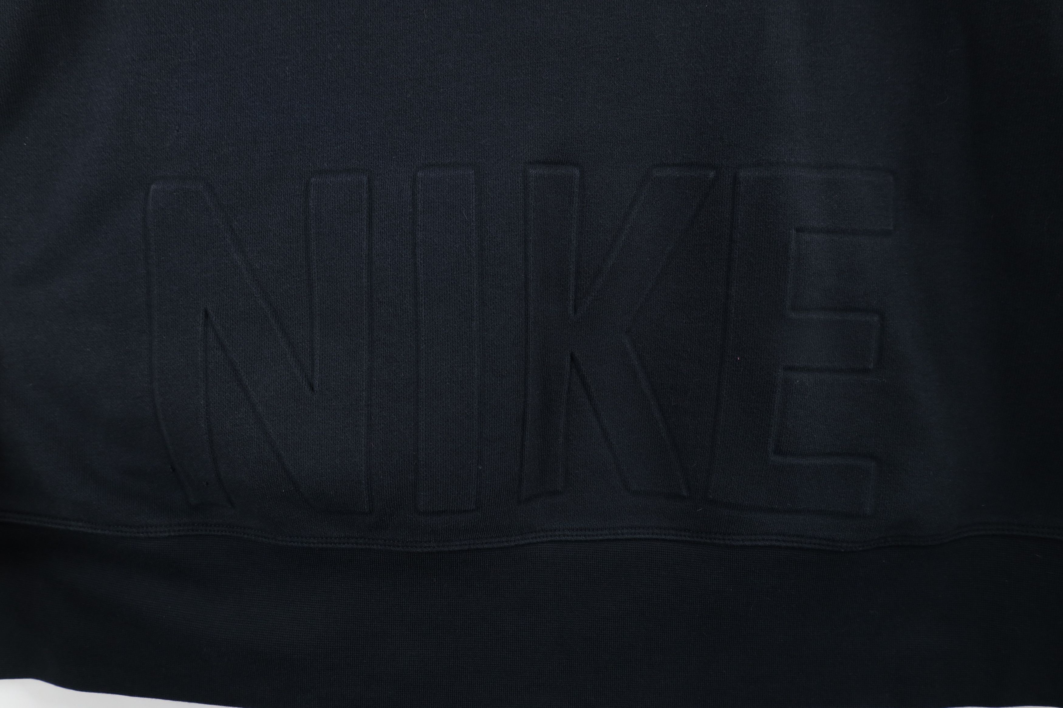 Nike × Vintage Vintage Y2K Nike Letter Spell Out Cropped Sweatshirt Black Size XXL / US 16-18 / IT 52-54 - 5 Thumbnail