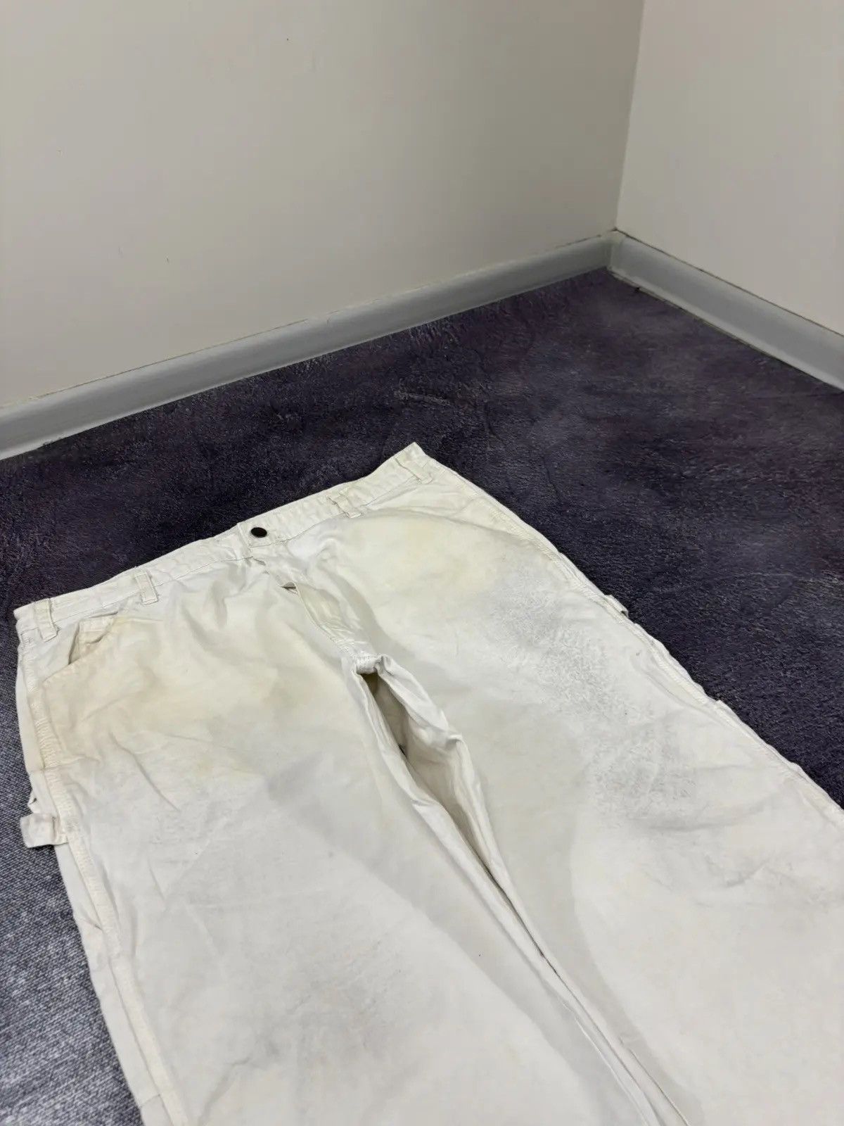 Dickies × Vintage Vintage Dickies Y2K Hype White Work Carpenter Baggy Pants Size US 38 / EU 54 - 10 Thumbnail