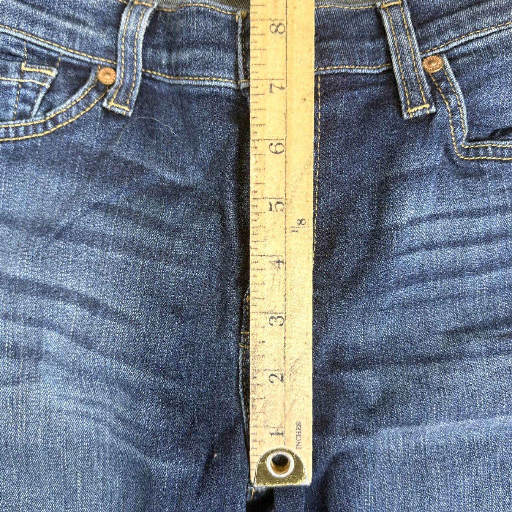 7 For All Mankind 7 For All Mankind Jeans Women's 26 Ankle Skinny Gwenevere Distressed Hem Blue Mens/Hers 0 Size 26" / US 2 / IT 38 - 5 Thumbnail