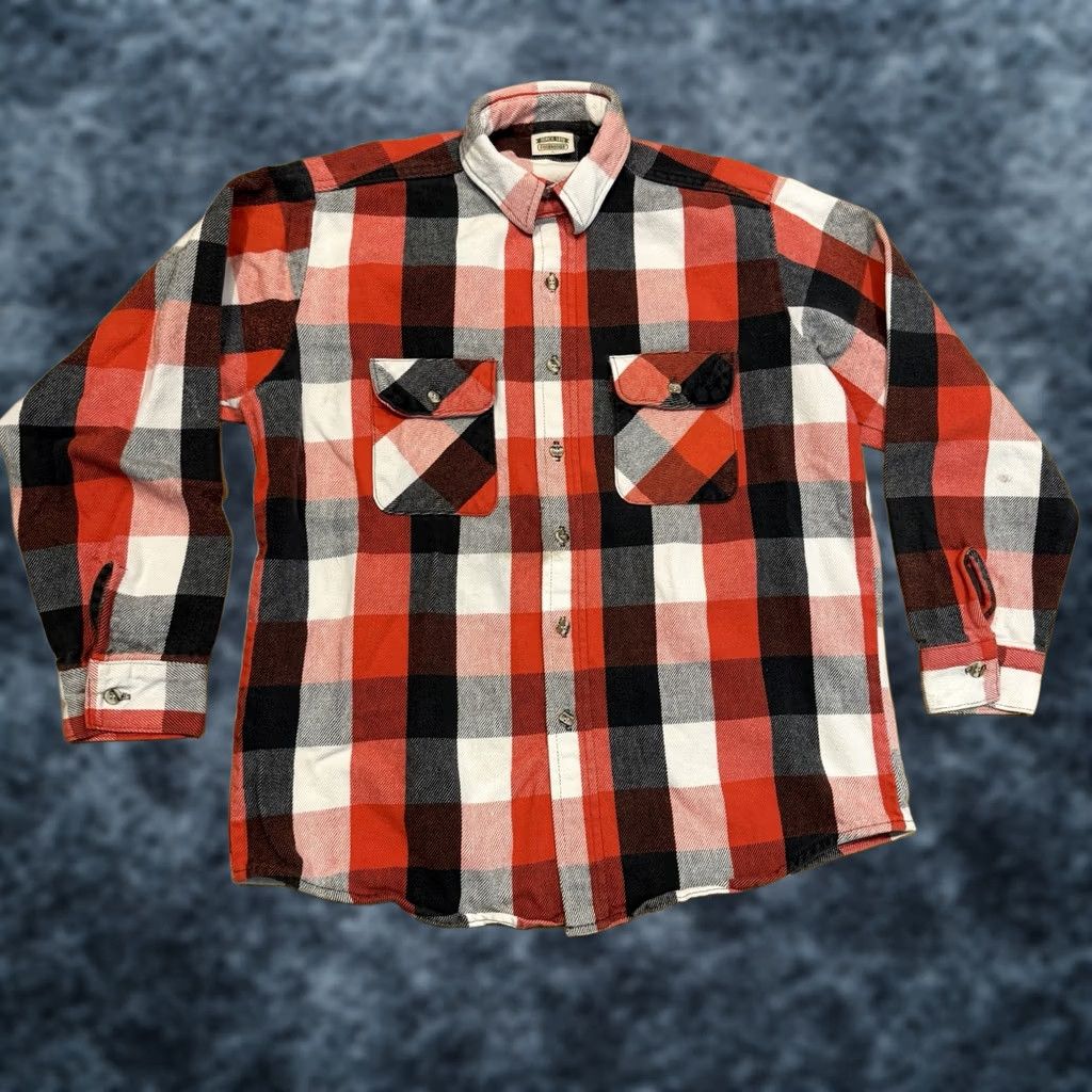 Vintage VINTAGE Five Brother Flannel Shirt Men’s L Button Up Long Sleeve Cotton Red Plaid Cott on Vintage: 80s 90s Outdoor Retro USA Classic Workwear Pockets Size US L / EU 52-54 / 3 - 1 Thumbnail