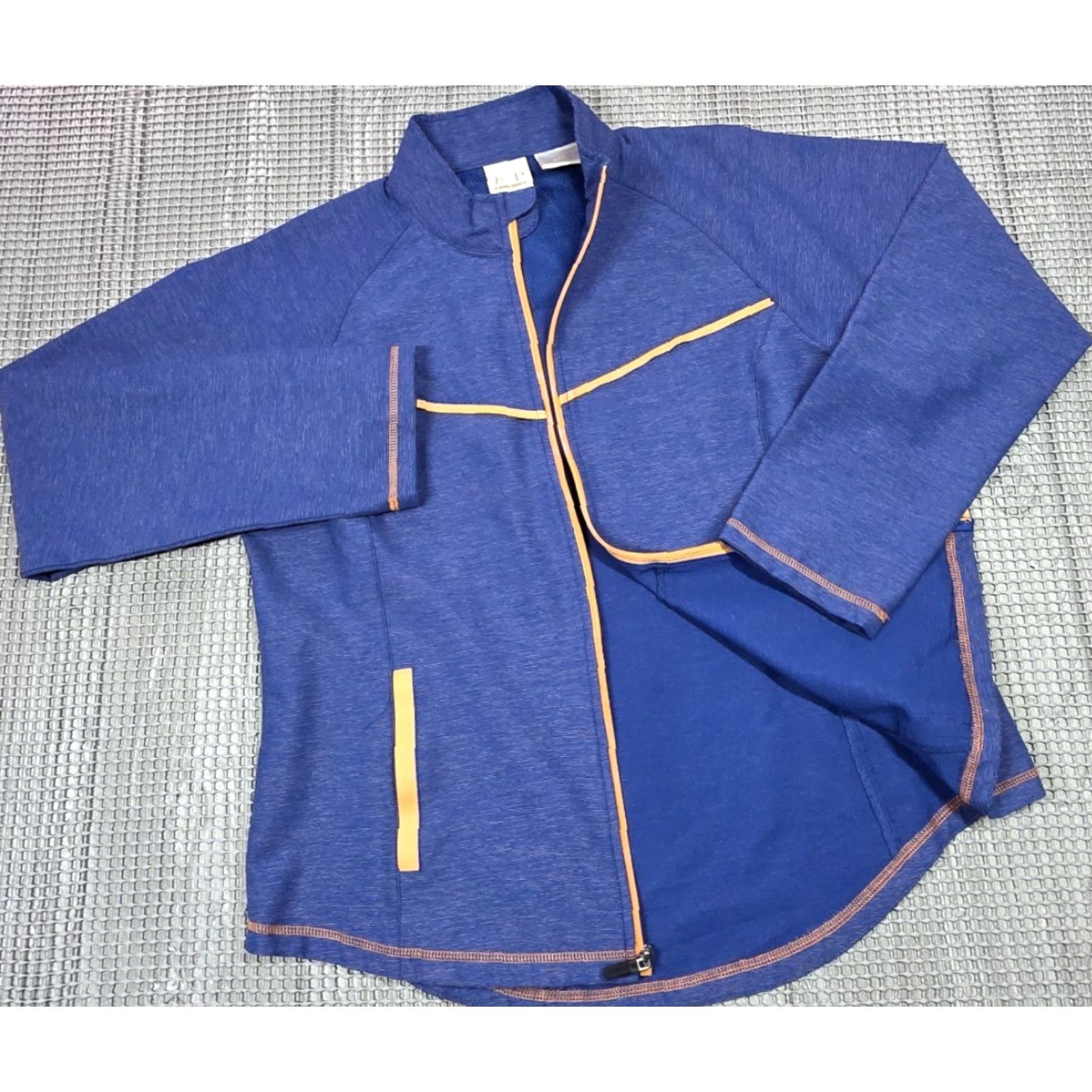 Vintage EP Pro Tour Tech Women's Size L Full-Zip Golf Jacket Blue Orange Trim Size M / US 6-8 / IT 42-44 - 2 Thumbnail
